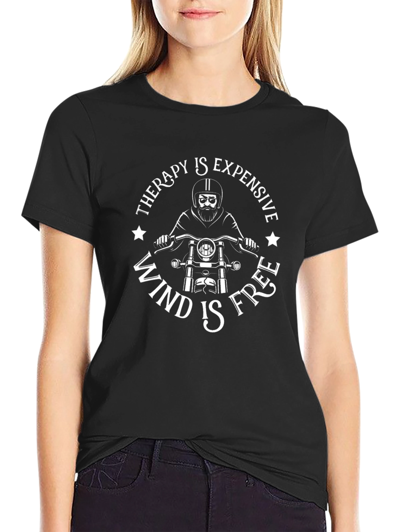 Therapy is Expensive Wind is Free Graphic T-Shirt