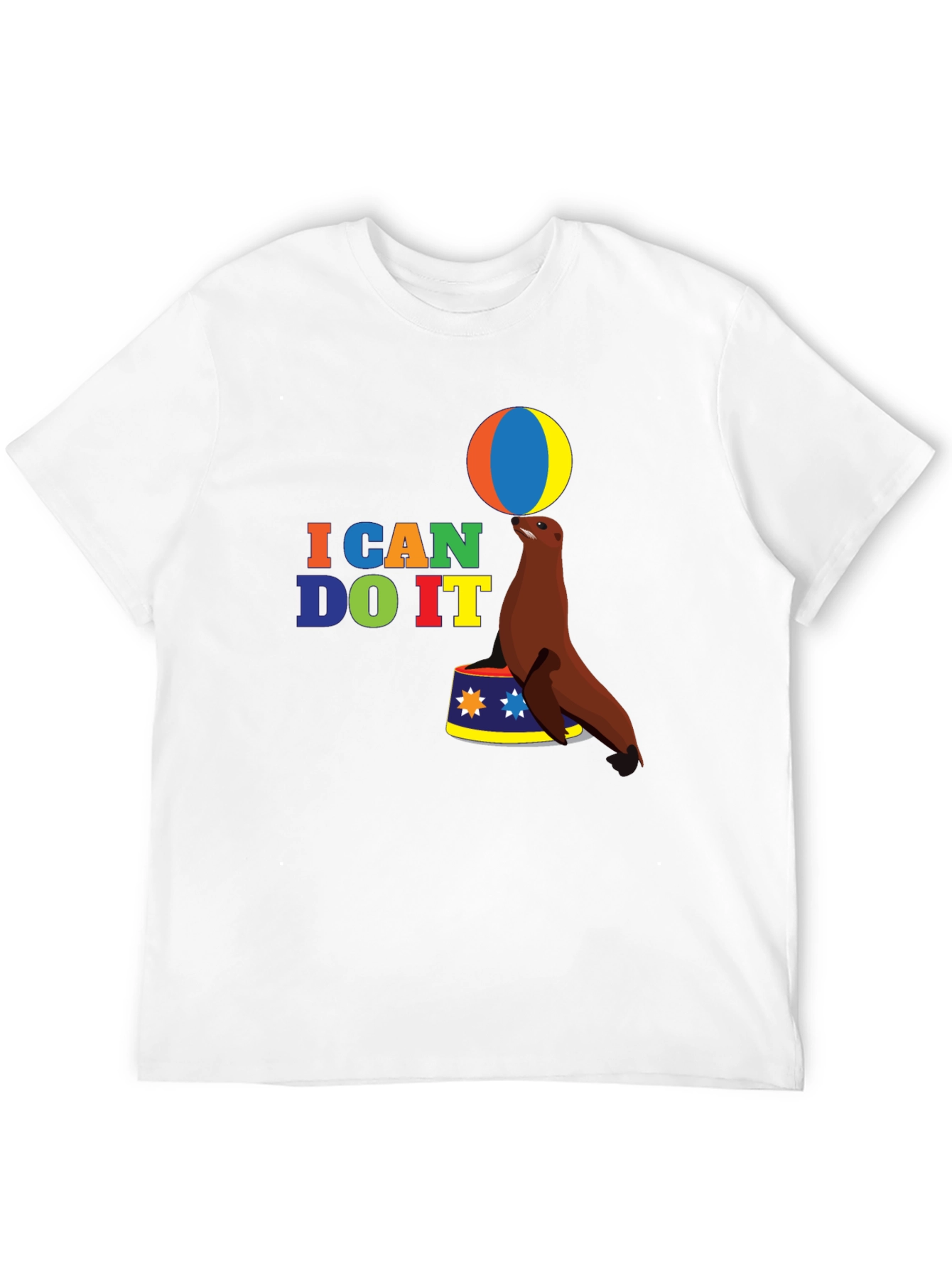 I Can Do It Seal T-Shirt - Black