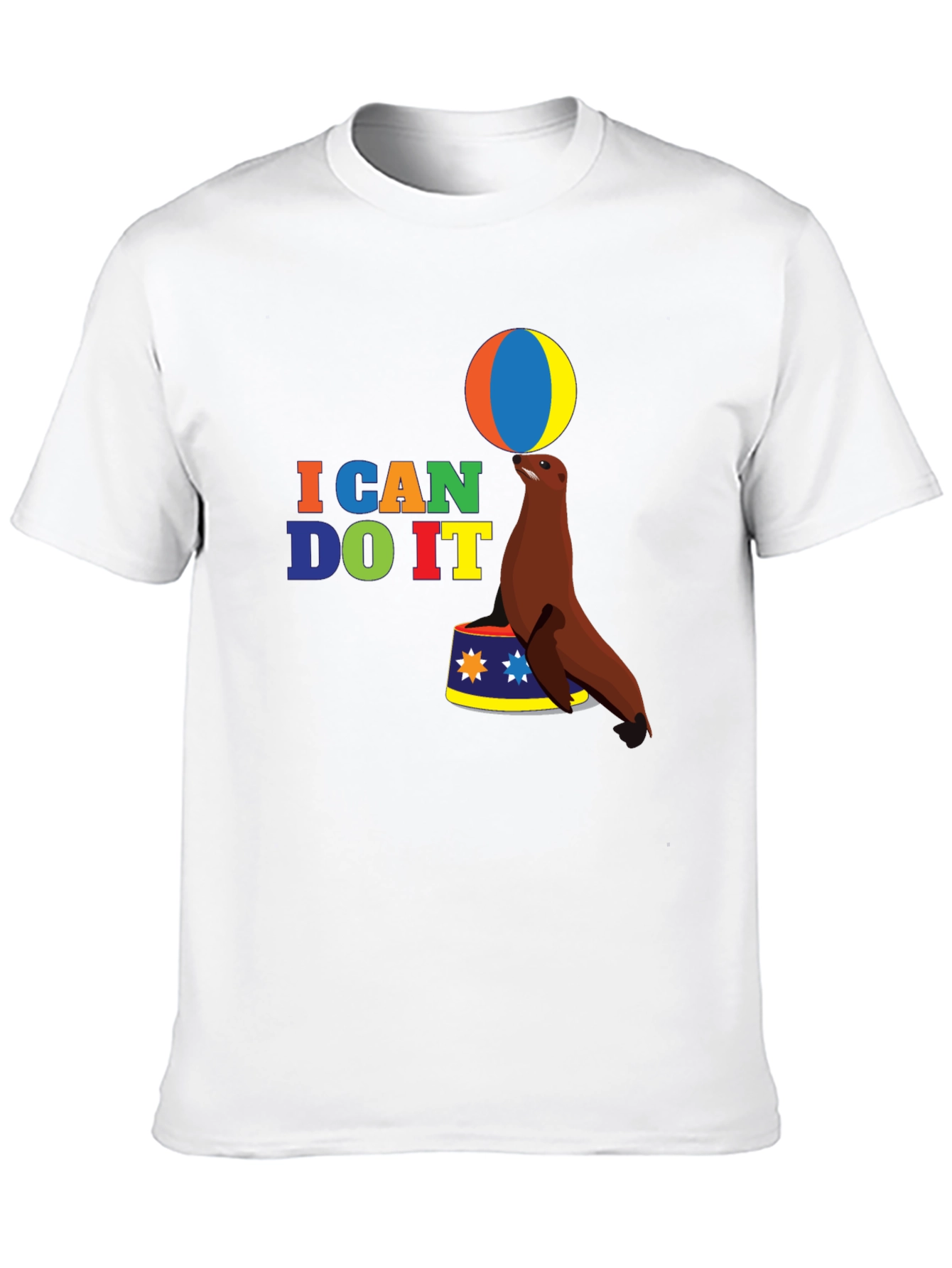 I Can Do It Seal T-Shirt - Black