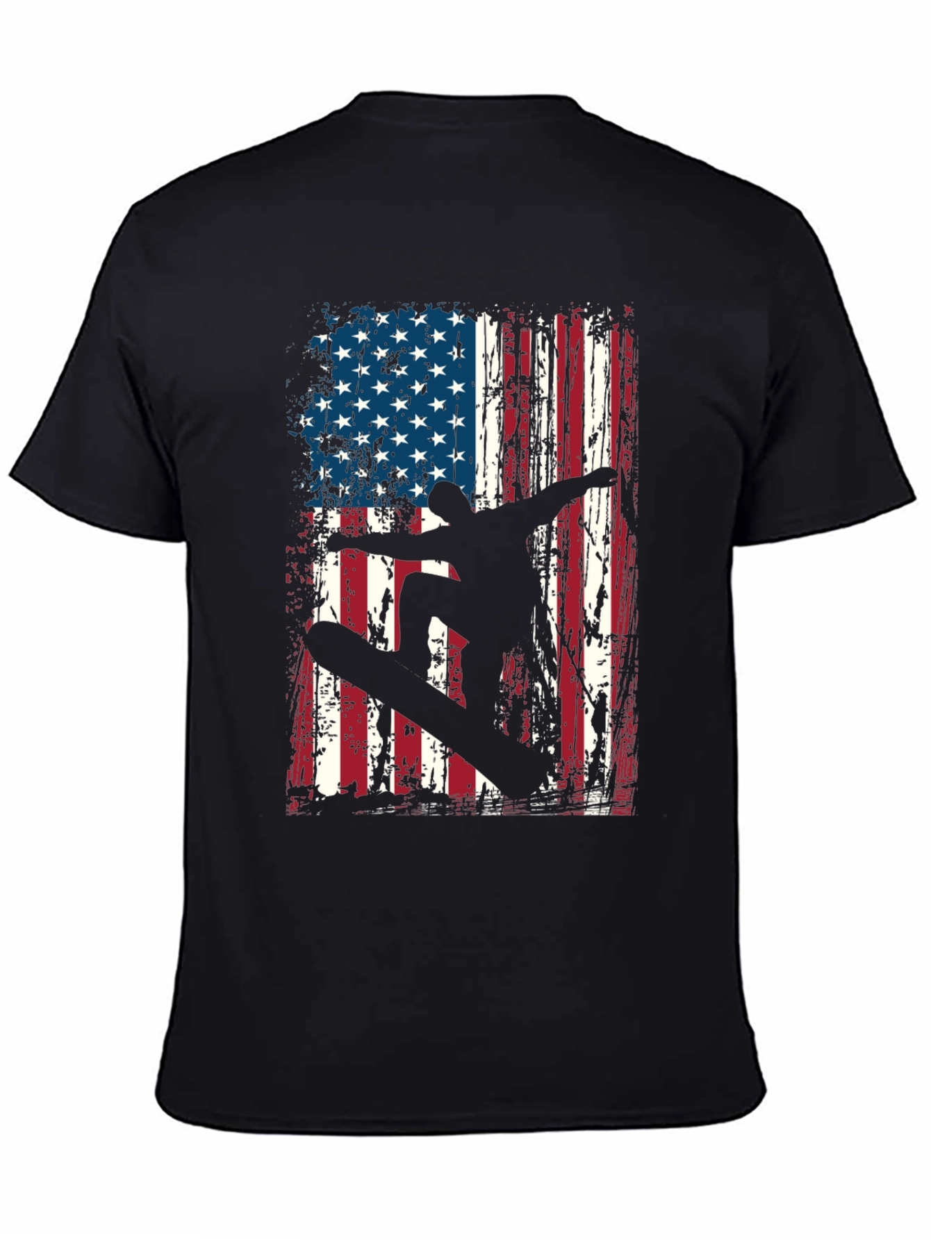 American Flag Snowboarder T-Shirt
