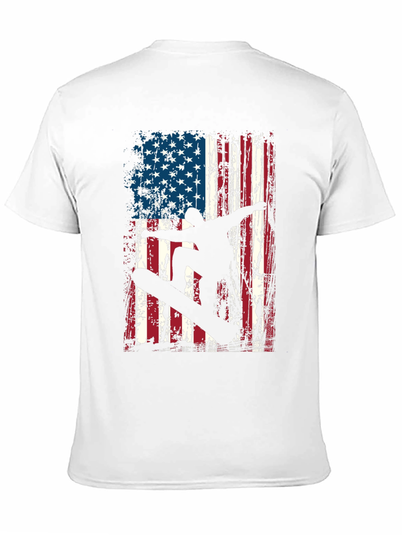 American Flag Snowboarder T-Shirt