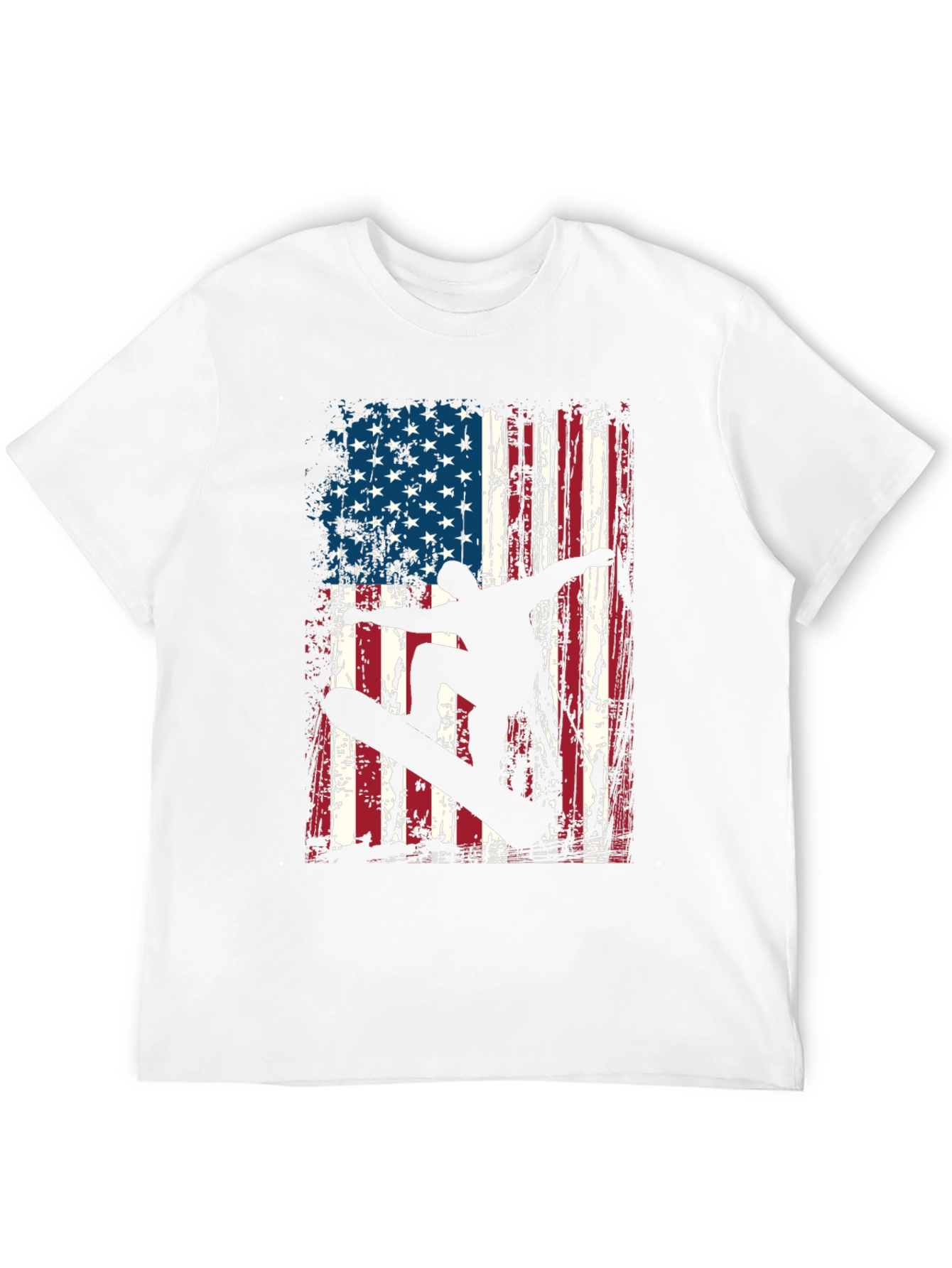 American Flag Snowboarder T-Shirt