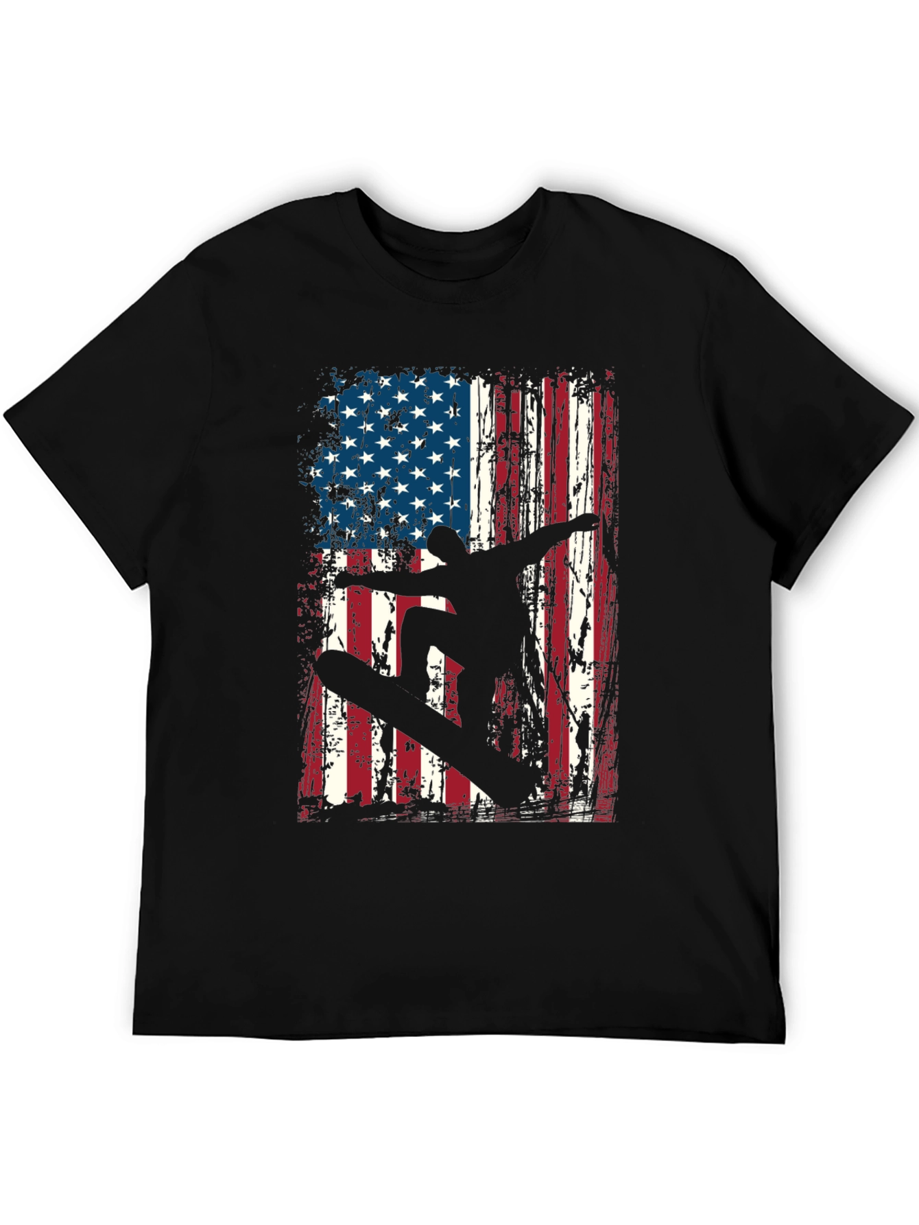 American Flag Snowboarder T-Shirt