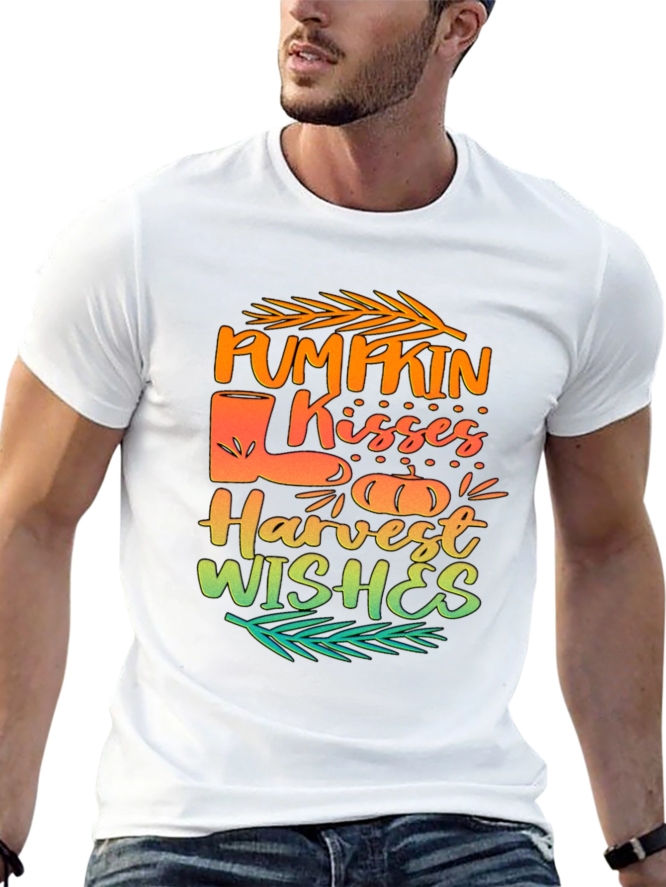 Pumpkin Kisses Harvest Wishes Graphic Tee