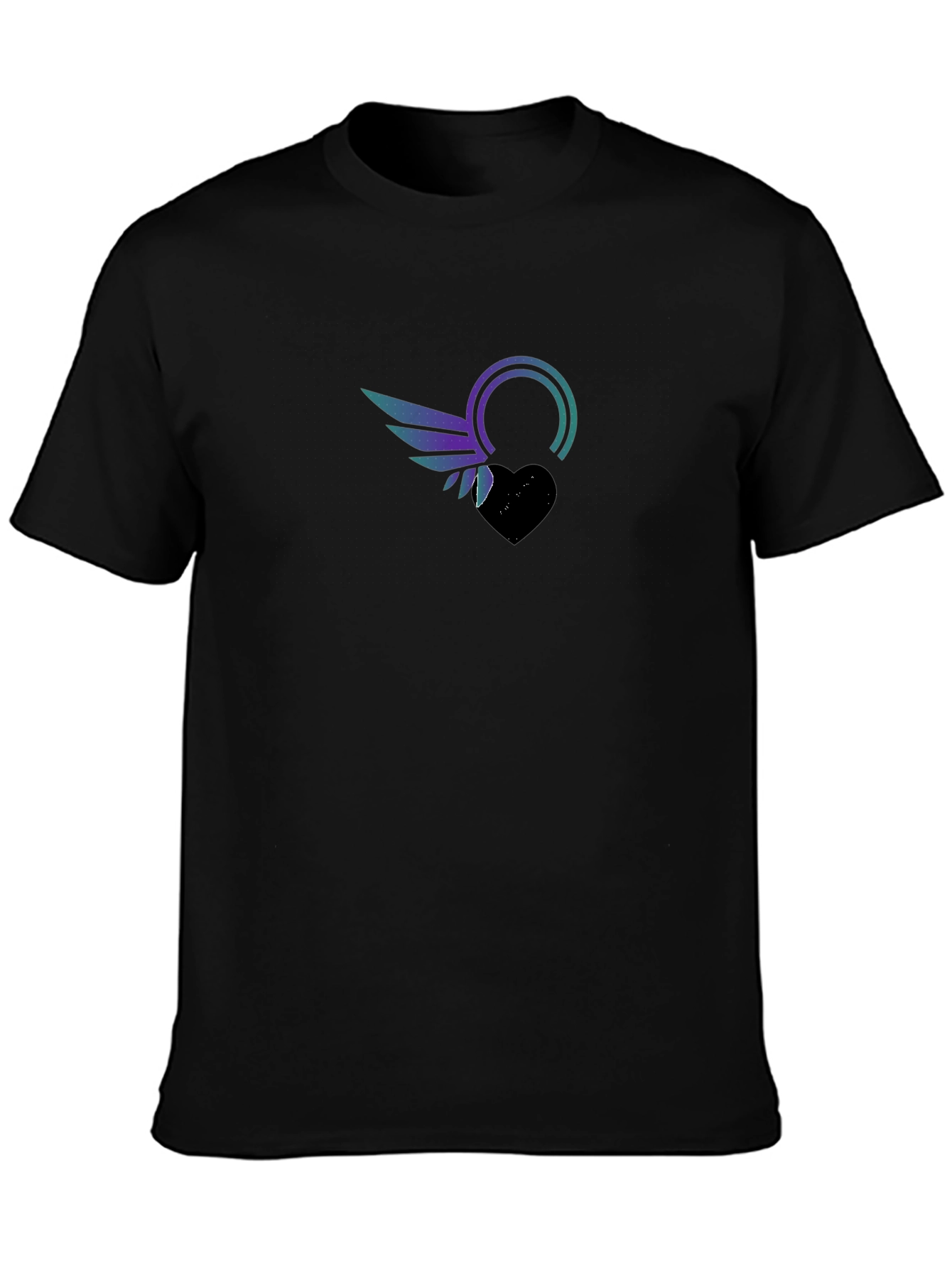 Winged Heart Graphic Black Tee