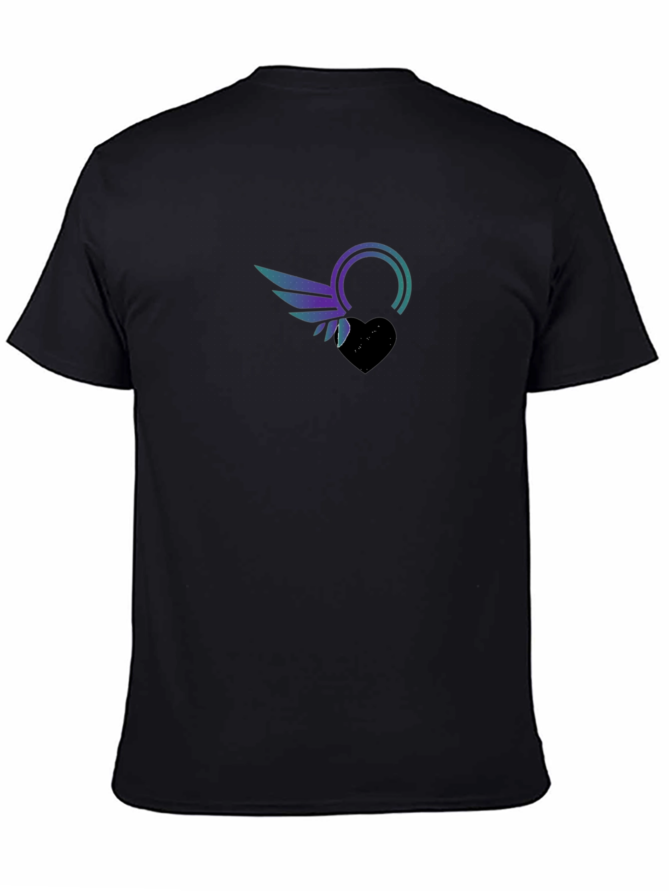 Winged Heart Graphic Black Tee