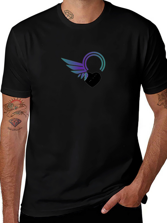 Winged Heart Graphic Black Tee