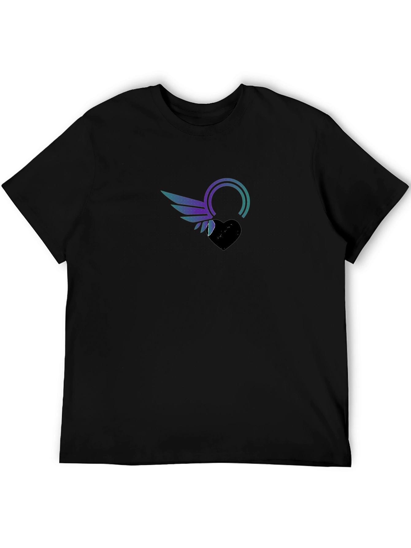 Winged Heart Graphic Black Tee