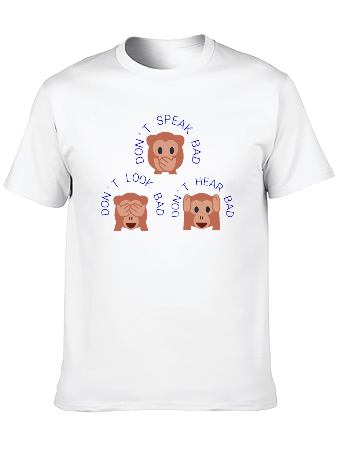 Black T-Shirt with See No Evil Monkey Design