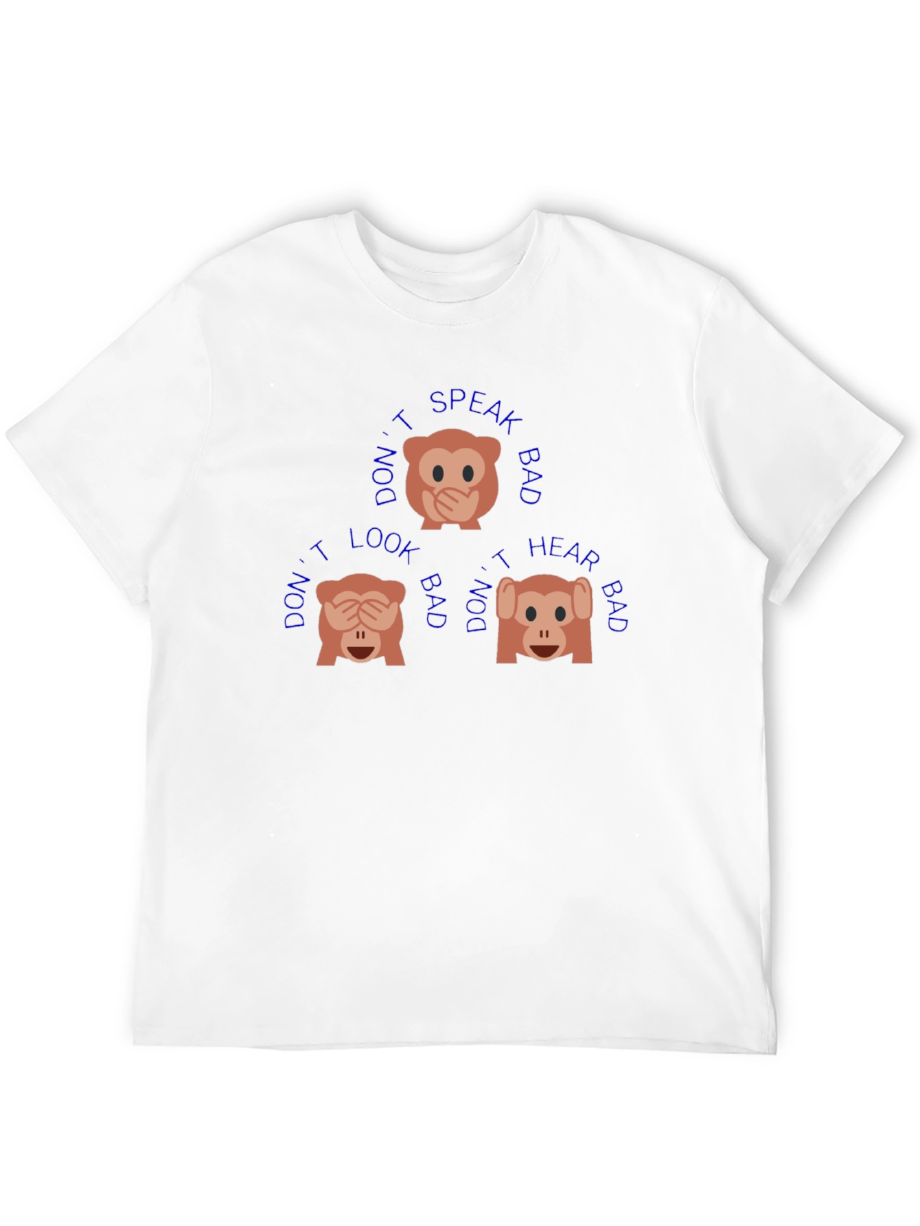 Black T-Shirt with See No Evil Monkey Design