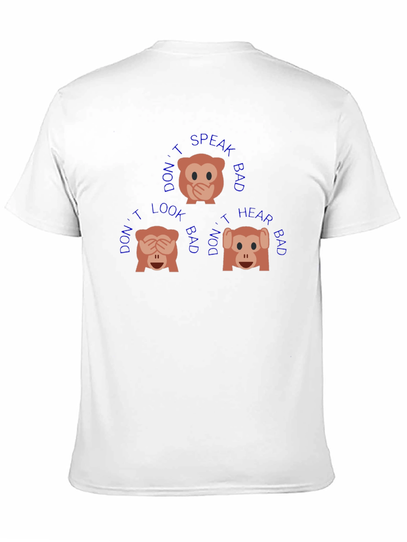 Black T-Shirt with See No Evil Monkey Design