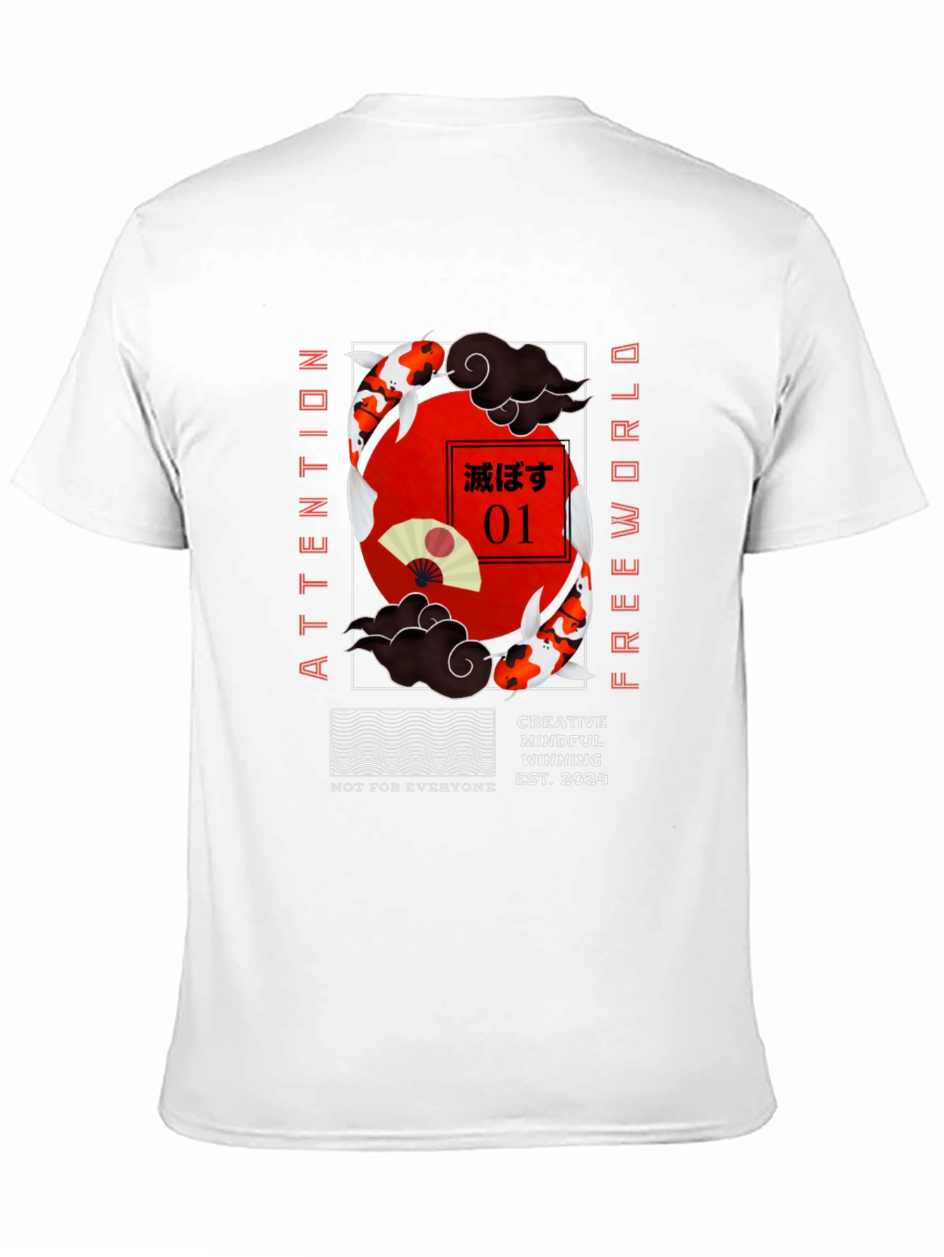 Koi Fish Graphic Tee - Attention Freeworld Design