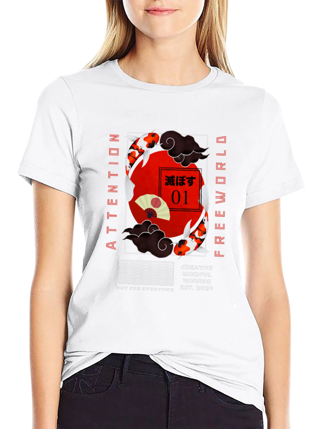 Koi Fish Graphic Tee - Attention Freeworld Design