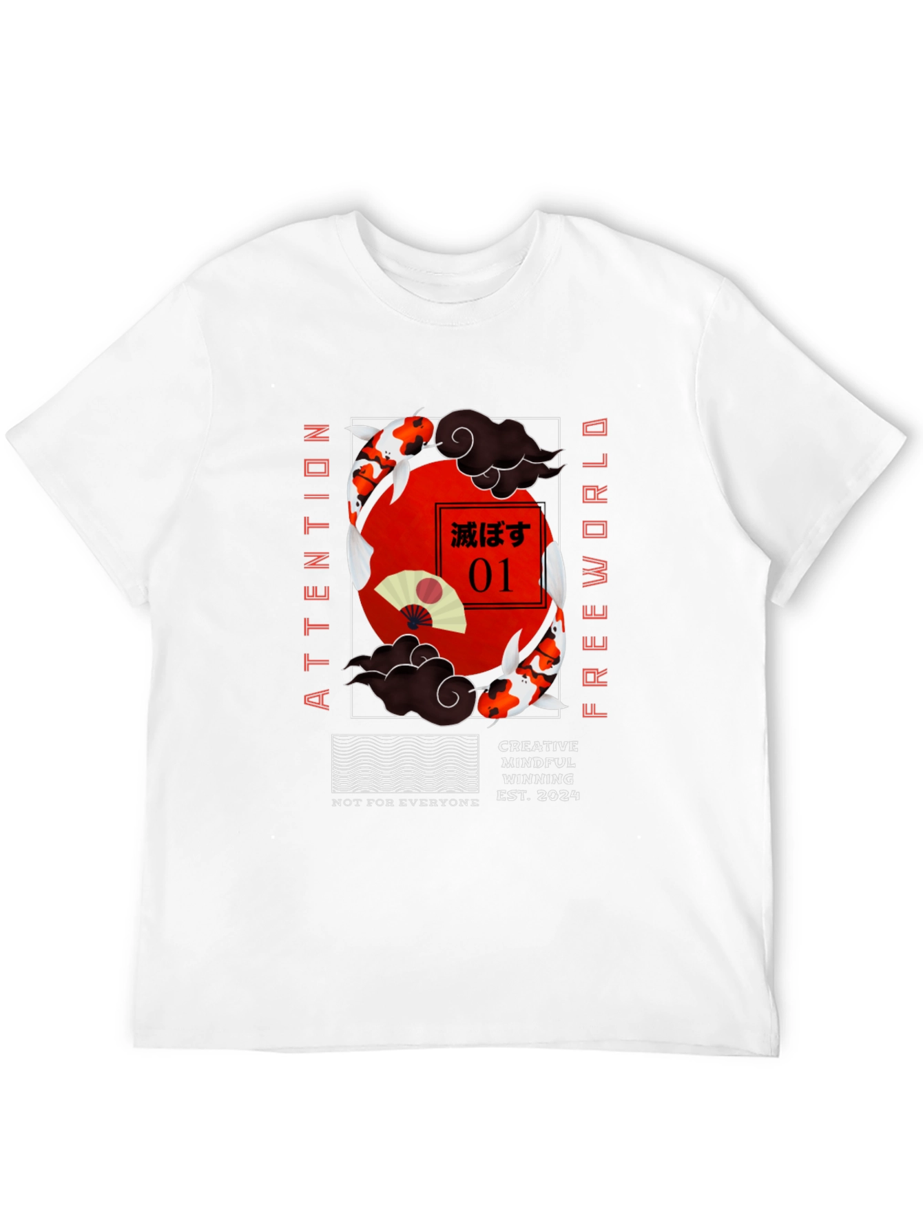 Koi Fish Graphic Tee - Attention Freeworld Design