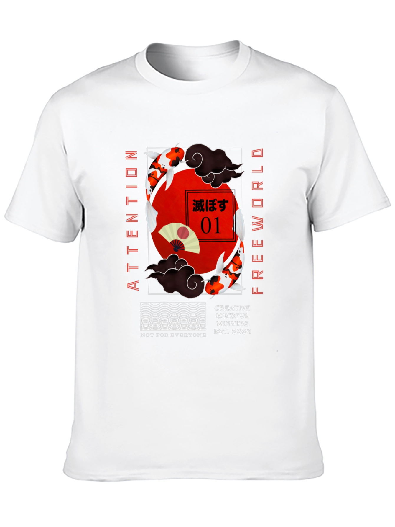 Koi Fish Graphic Tee - Attention Freeworld Design