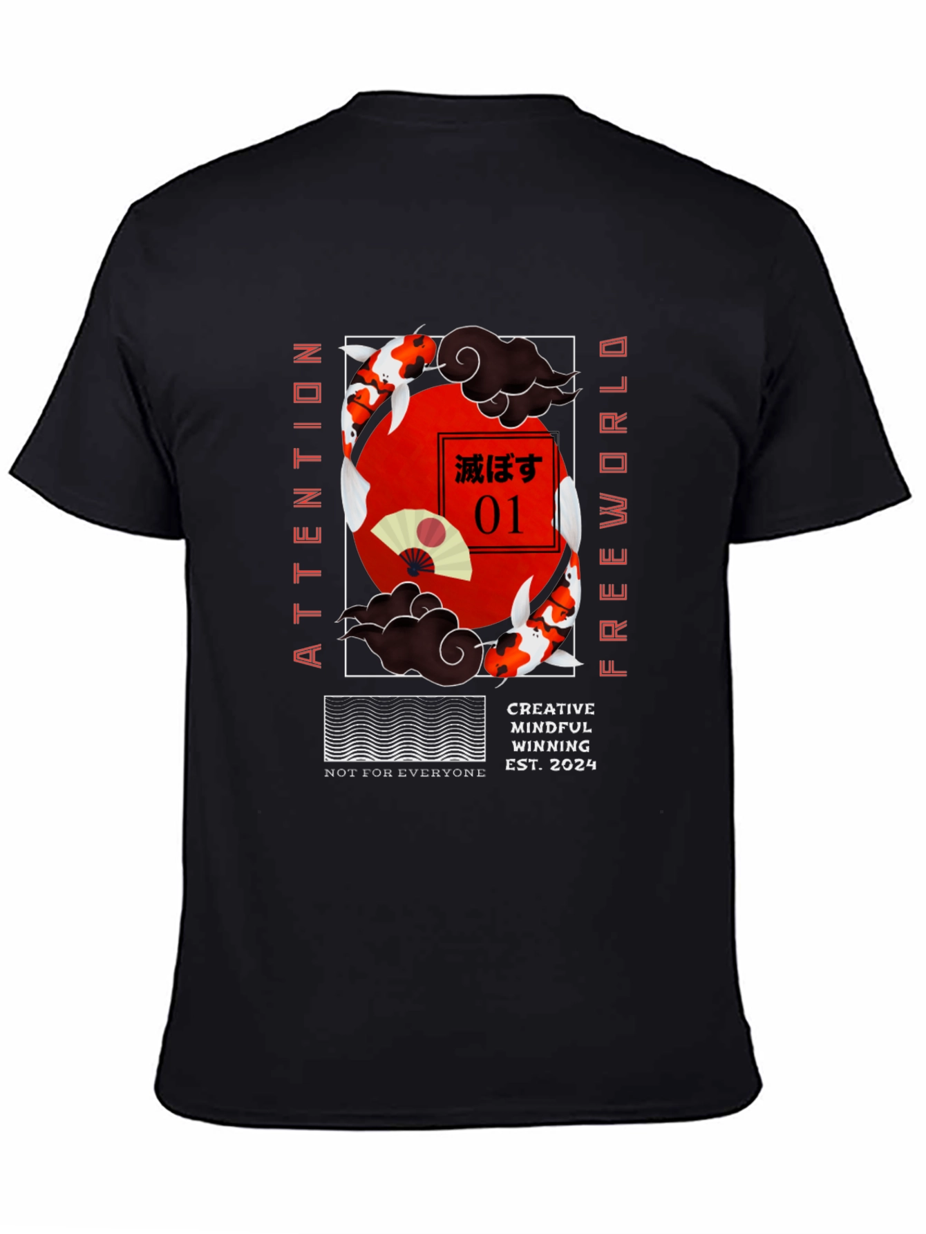 Koi Fish Graphic Tee - Attention Freeworld Design