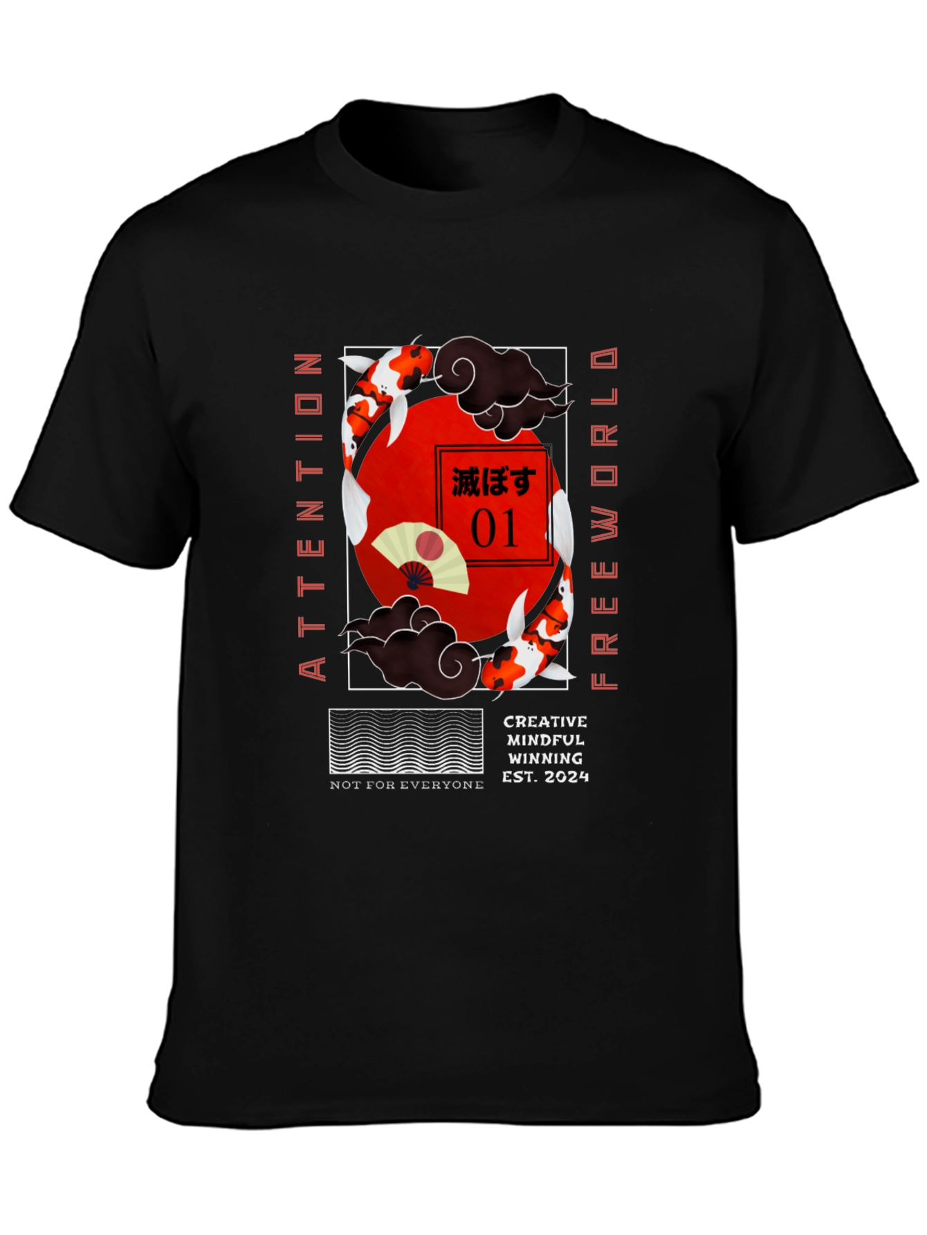 Koi Fish Graphic Tee - Attention Freeworld Design