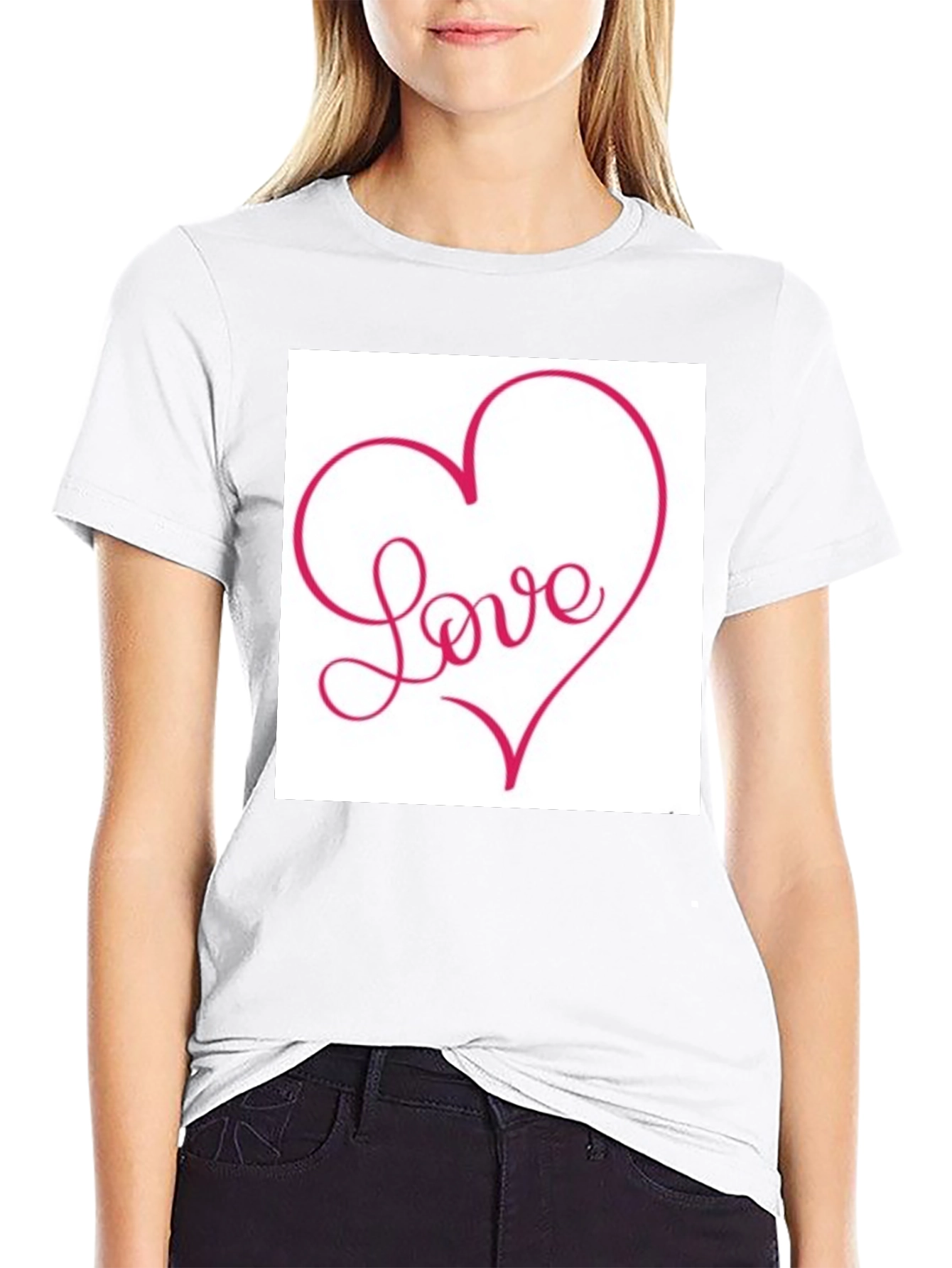 Love Heart Graphic Tee - Stylish Black T-Shirt