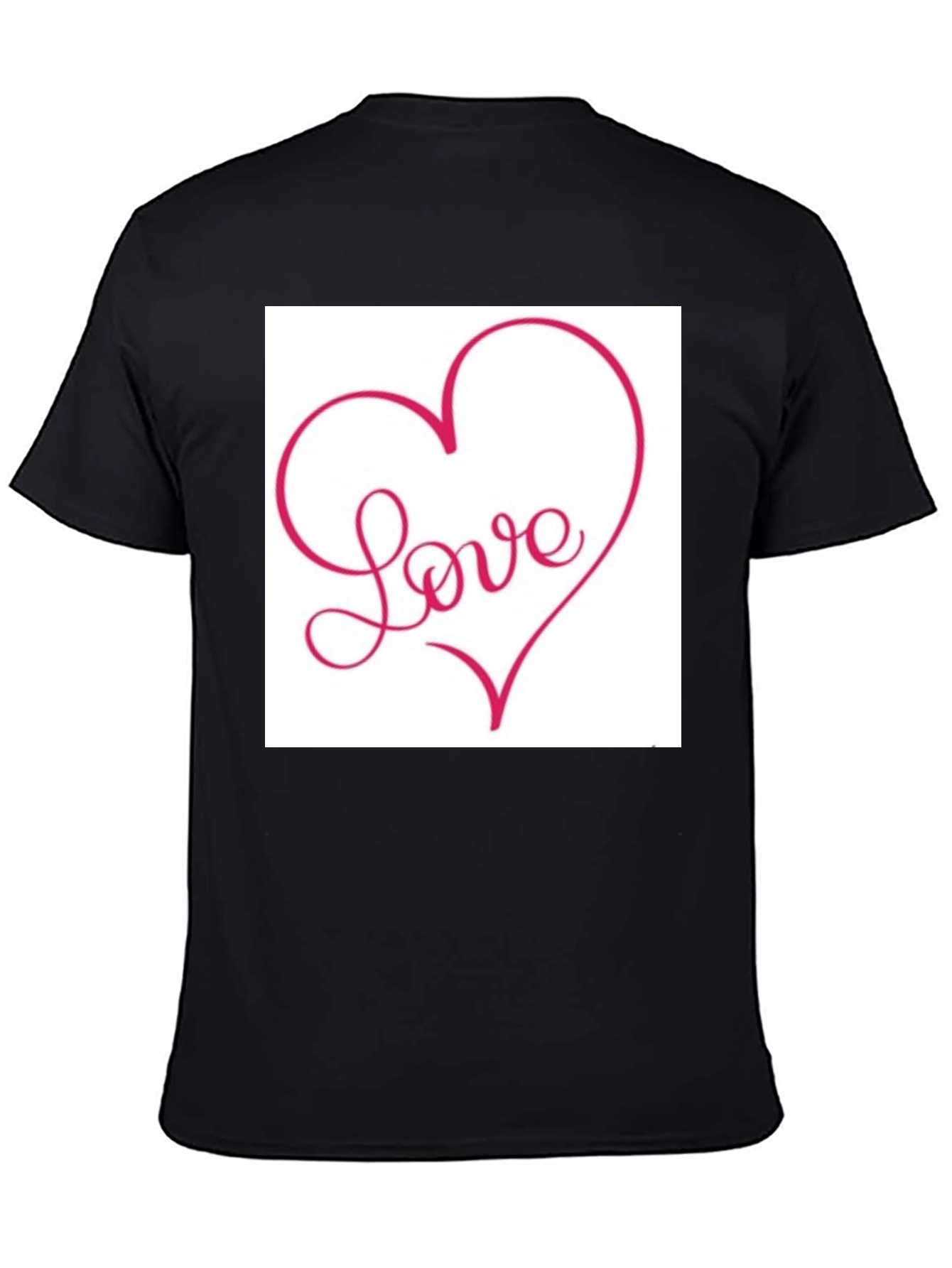 Love Heart Graphic Tee - Stylish Black T-Shirt