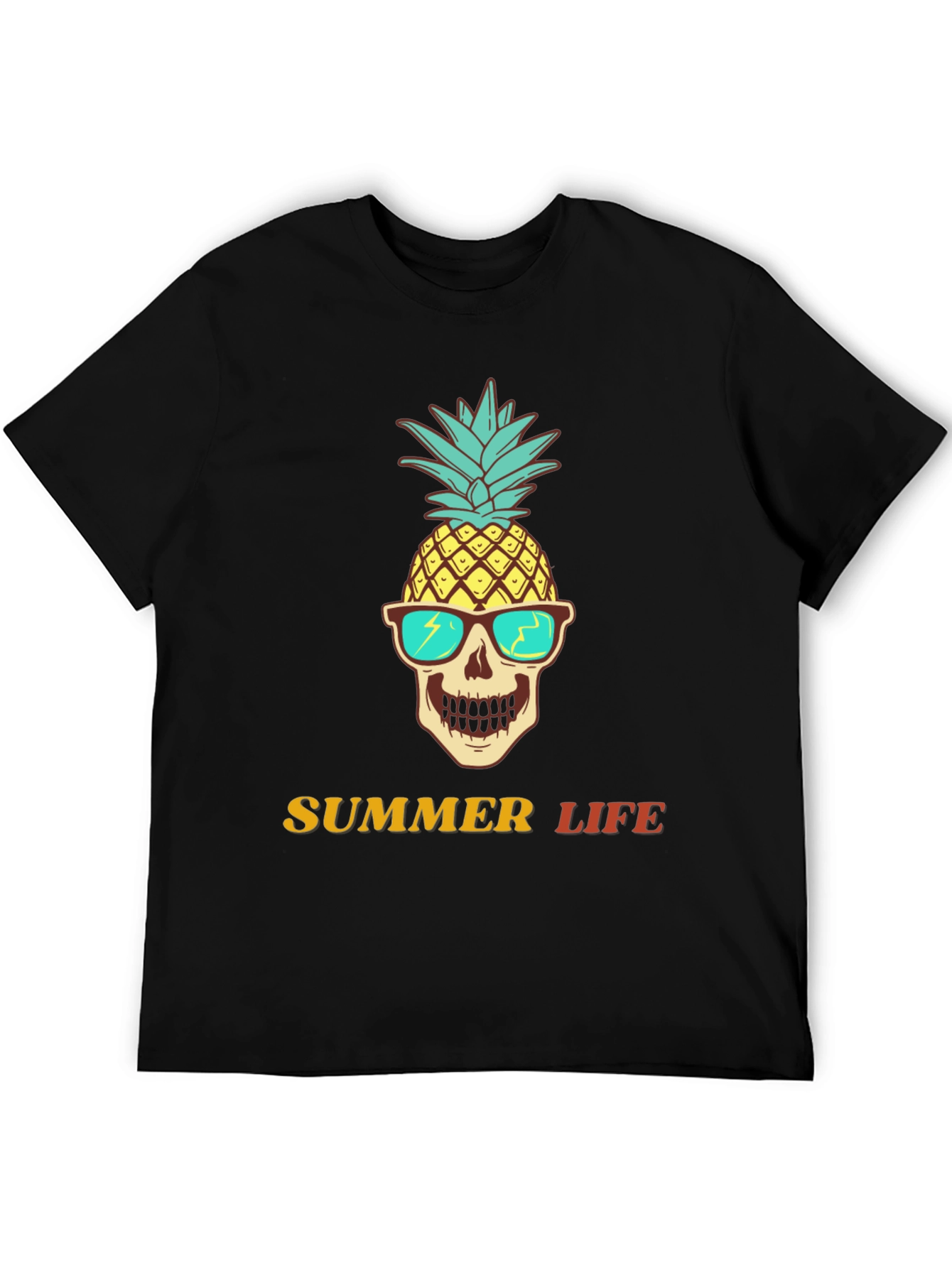 Summer Life Pineapple Skull Graphic Tee