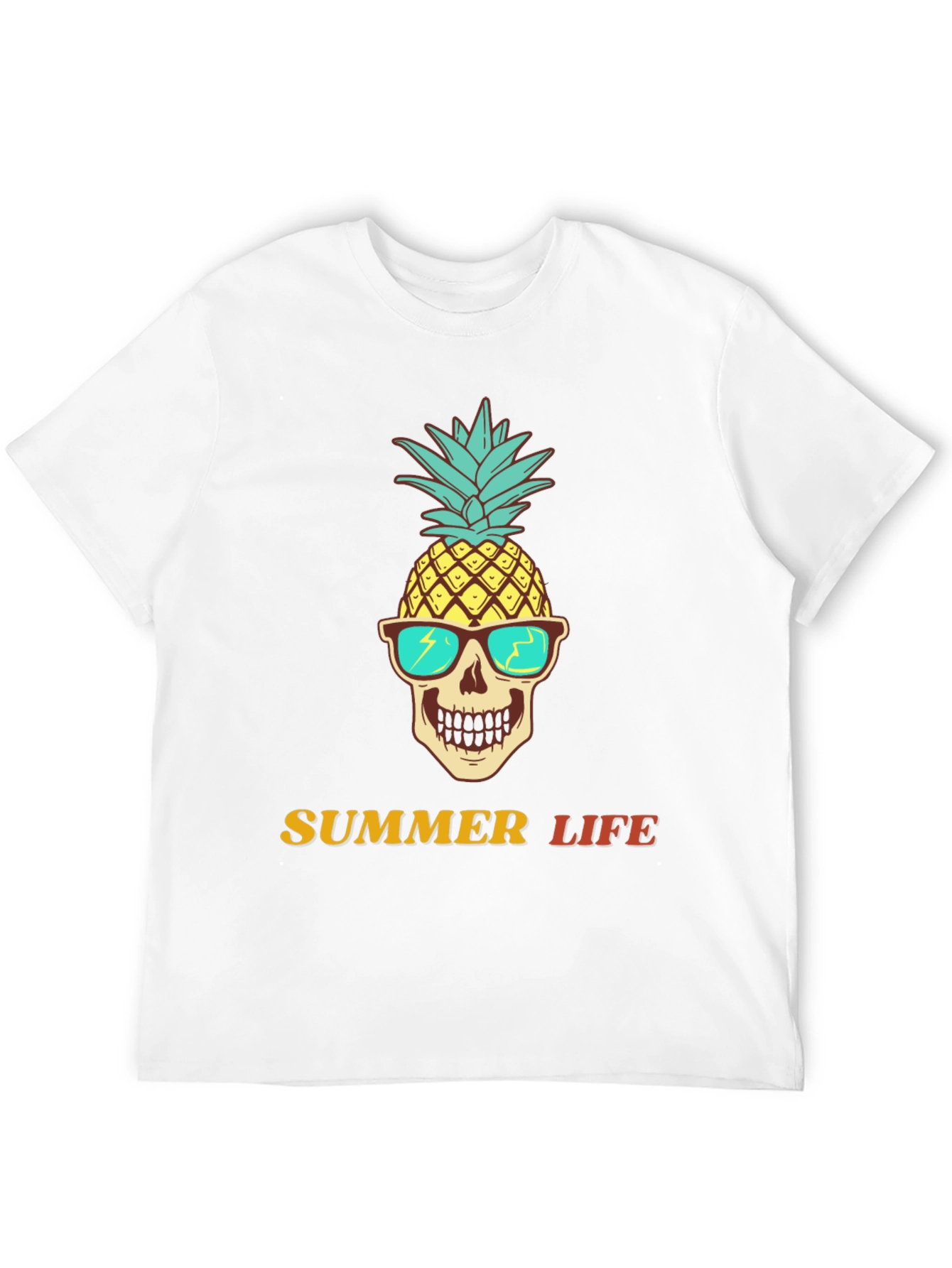 Summer Life Pineapple Skull Graphic Tee