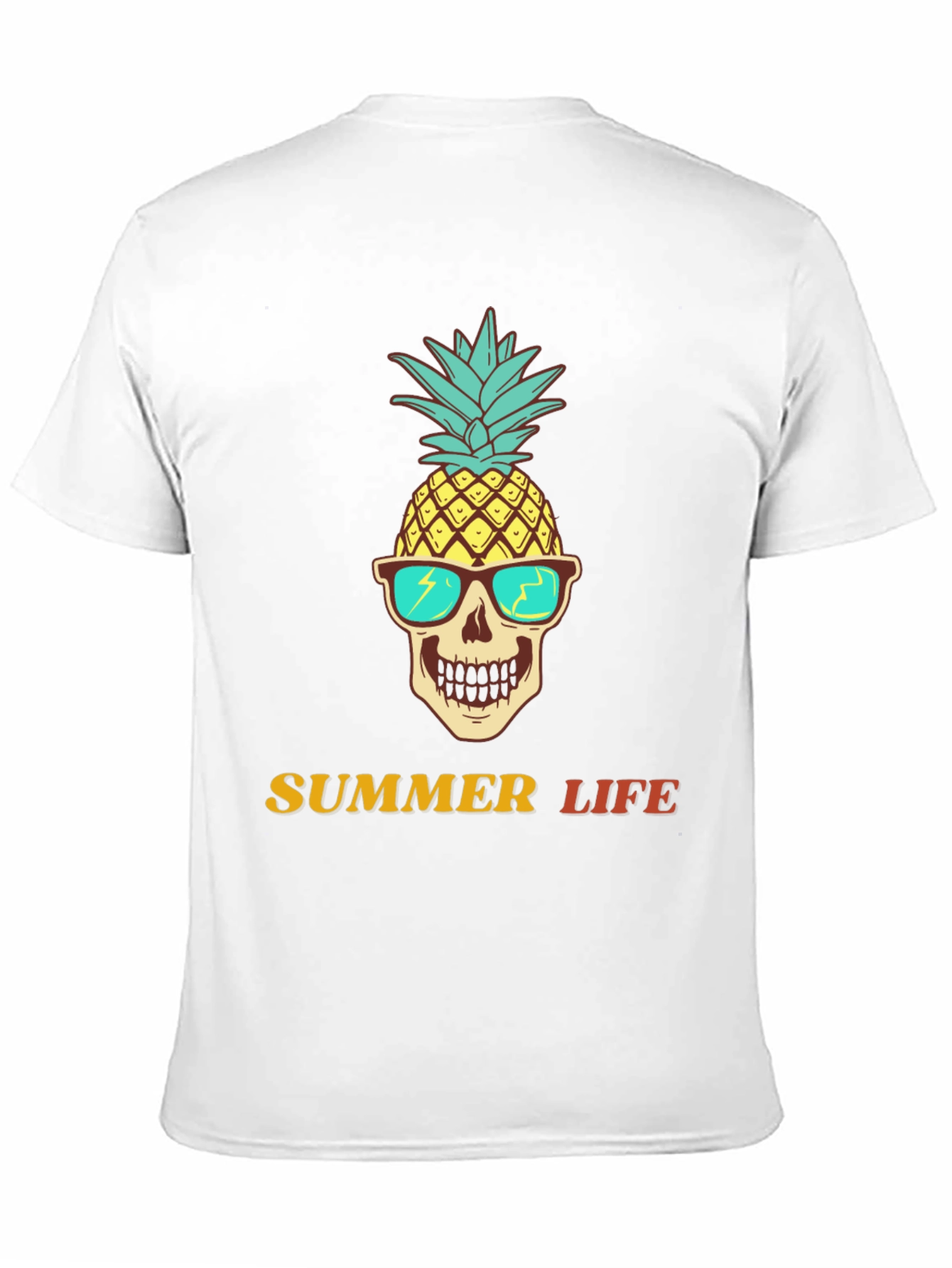 Summer Life Pineapple Skull Graphic Tee
