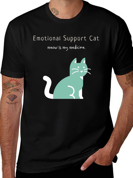 Emotional Support Cat T-Shirt - Meow is My Medicine!