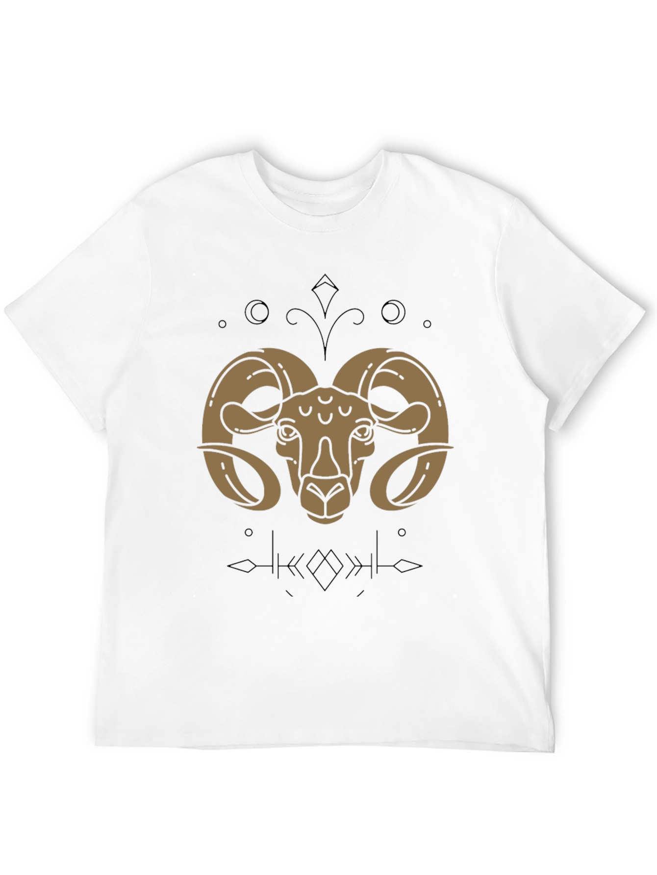 Ram Graphic T-Shirt - Black Cotton Zodiac Tee