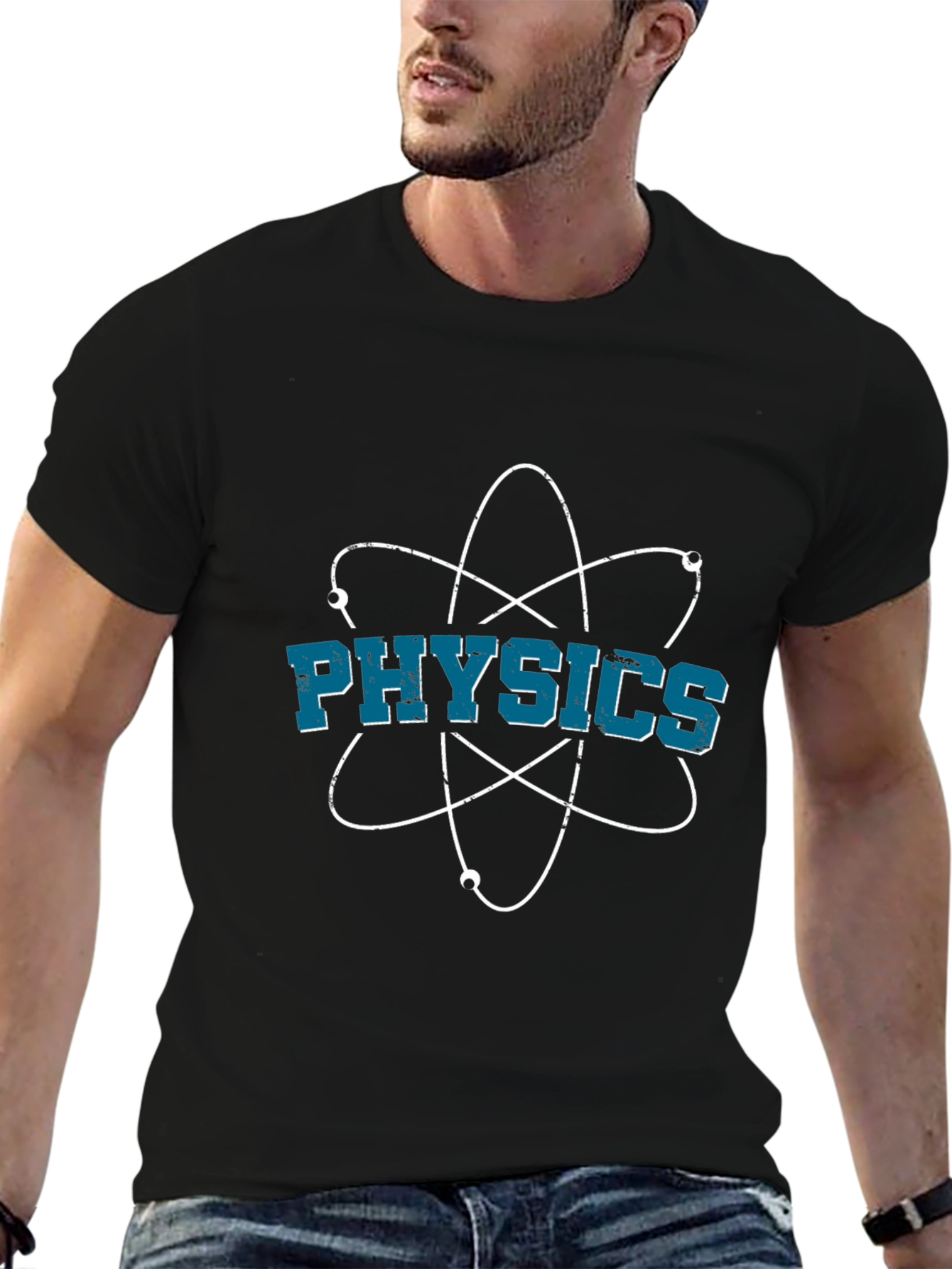 Physics Atom Graphic Tee - Science Geek Shirt
