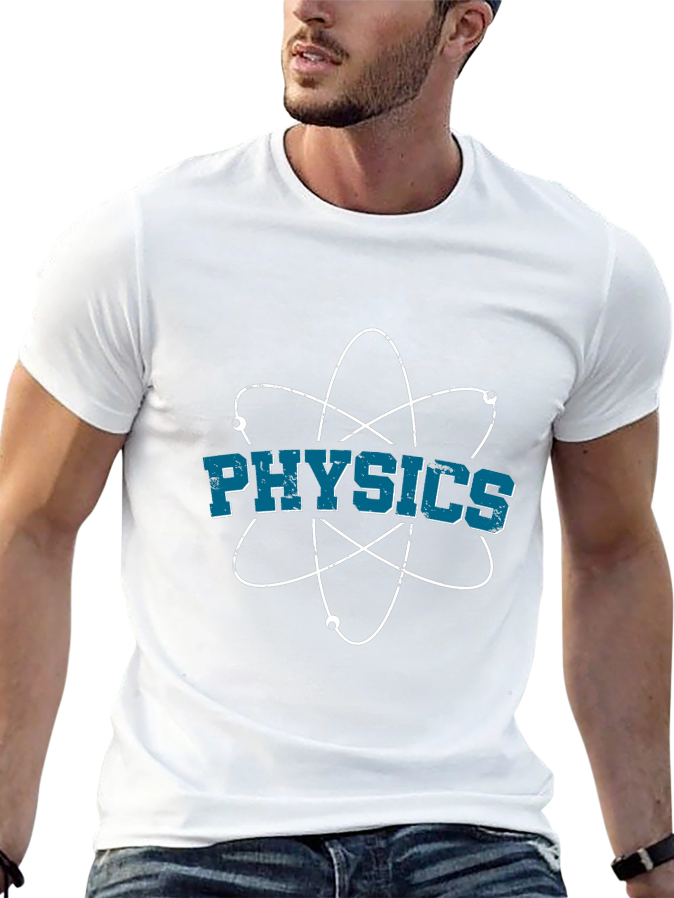 Physics Atom Graphic Tee - Science Geek Shirt