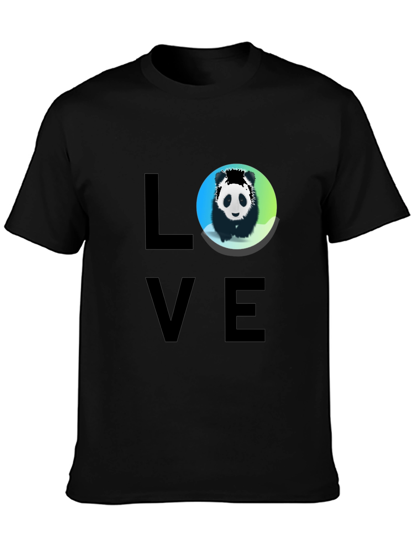 Love Panda Graphic Tee - Black