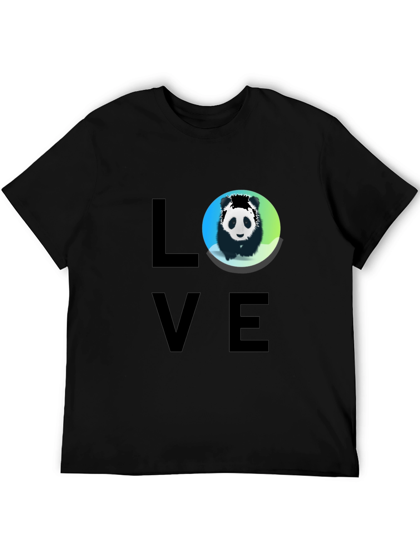 Love Panda Graphic Tee - Black