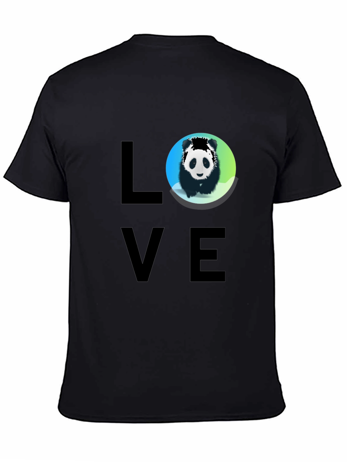 Love Panda Graphic Tee - Black