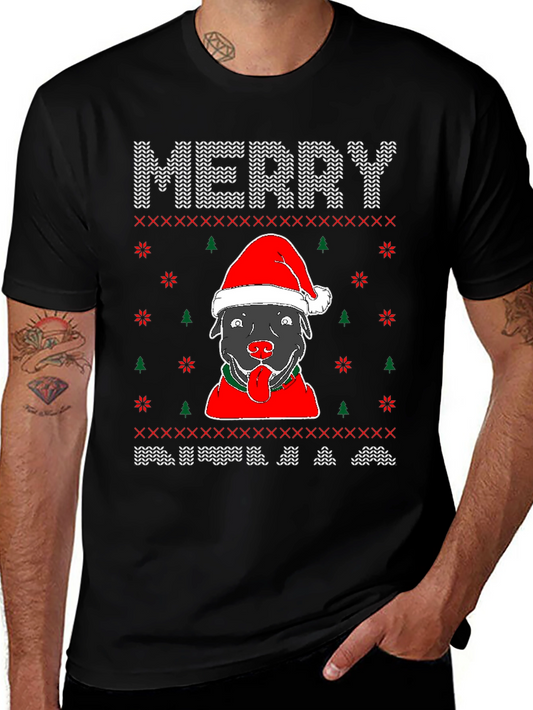 Merry Christmas Dog Graphic Tee