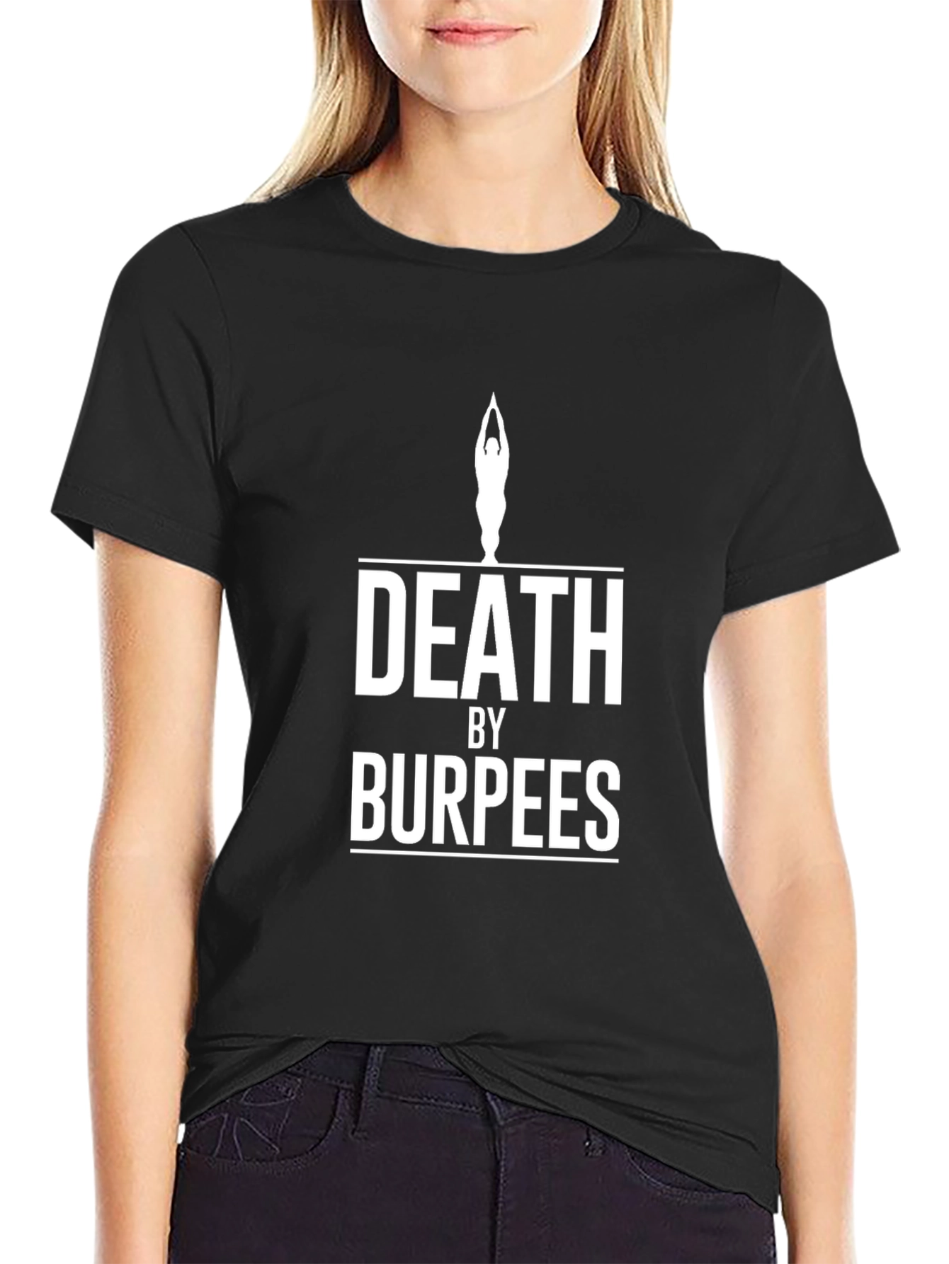 Death By Burpees T-Shirt Funny Workout Tee