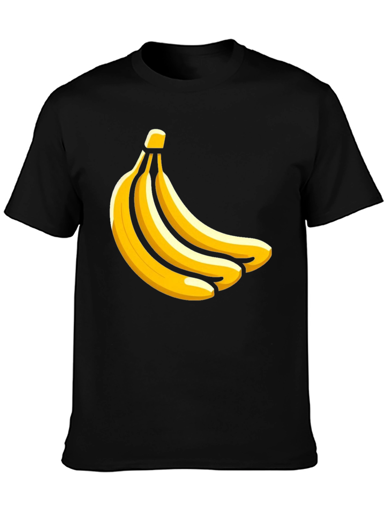 Banana Bunch Graphic T-Shirt - Casual Black Tee