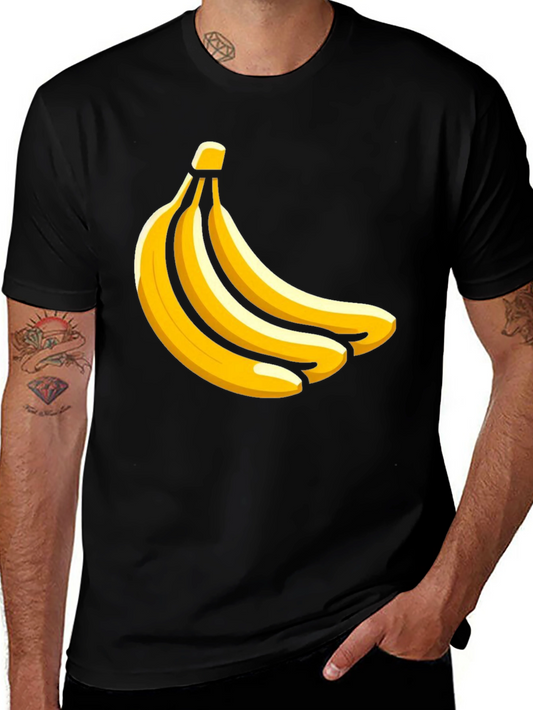 Banana Bunch Graphic T-Shirt - Casual Black Tee