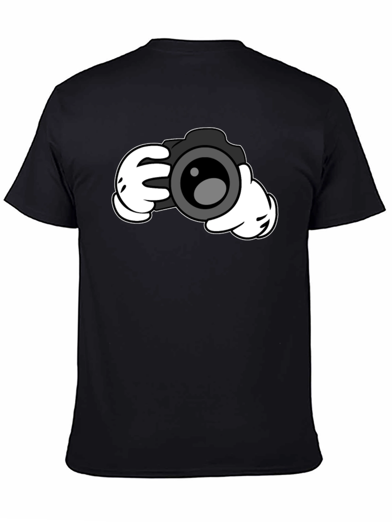 Cartoon Camera Hands Graphic T-Shirt
