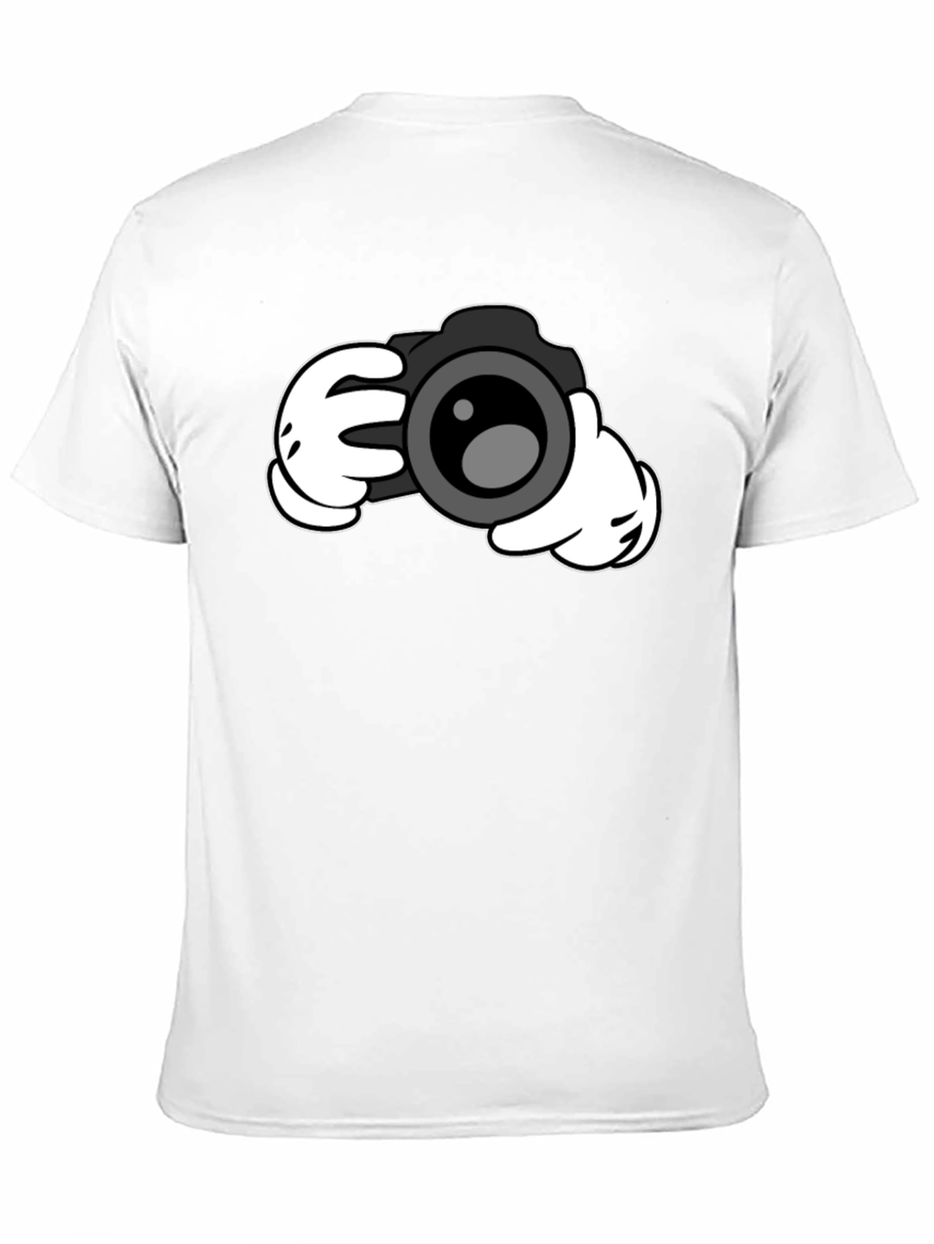 Cartoon Camera Hands Graphic T-Shirt
