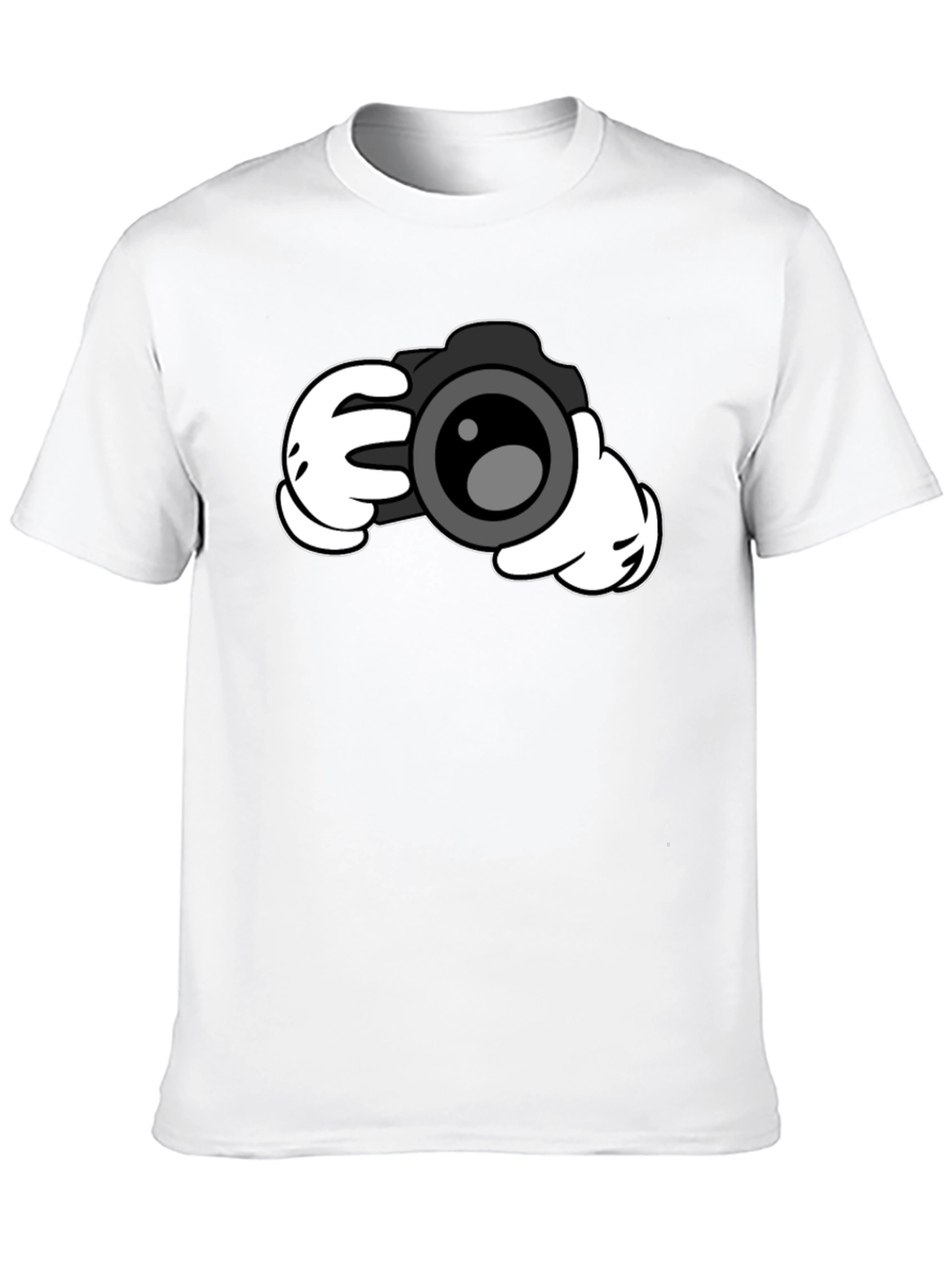 Cartoon Camera Hands Graphic T-Shirt