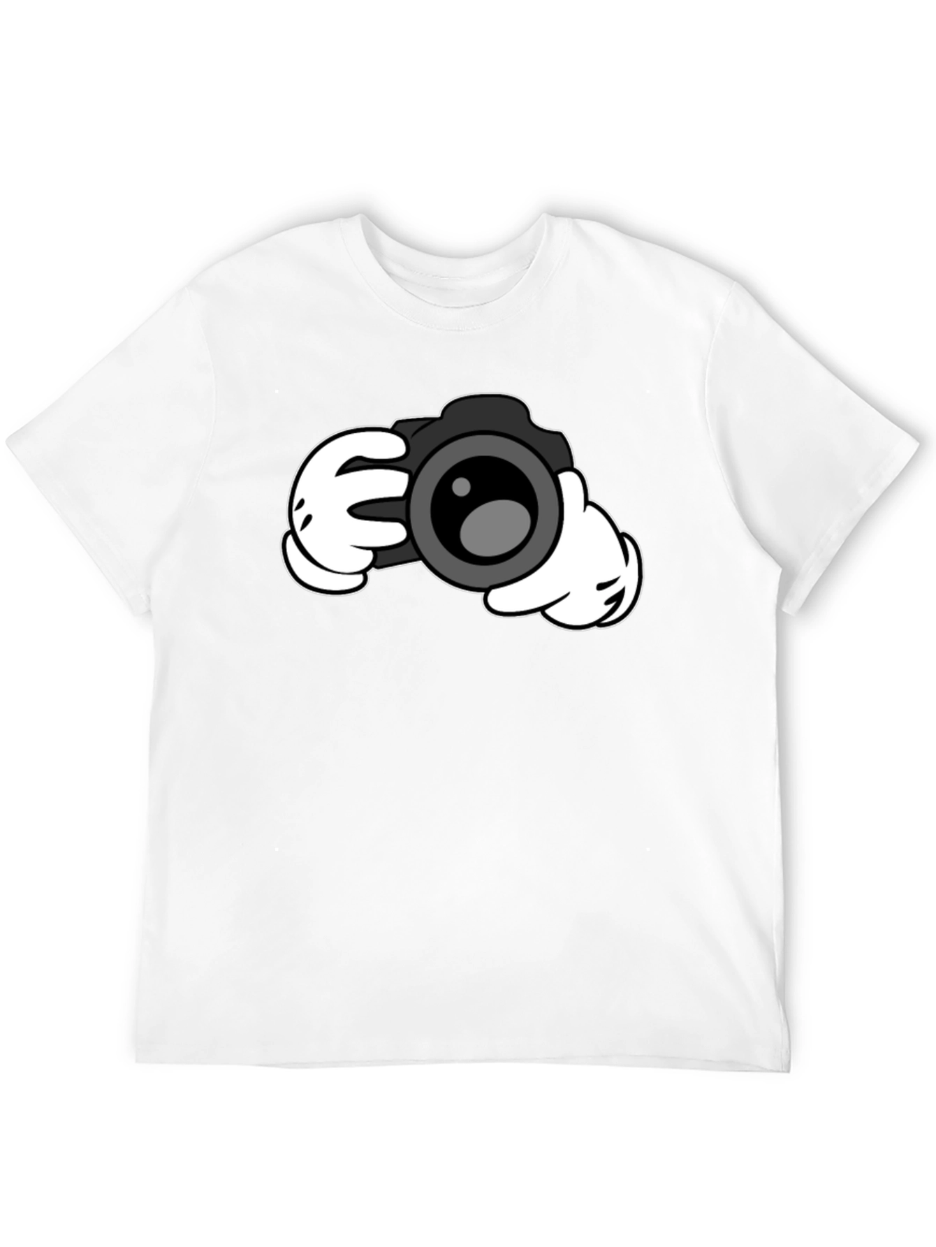 Cartoon Camera Hands Graphic T-Shirt