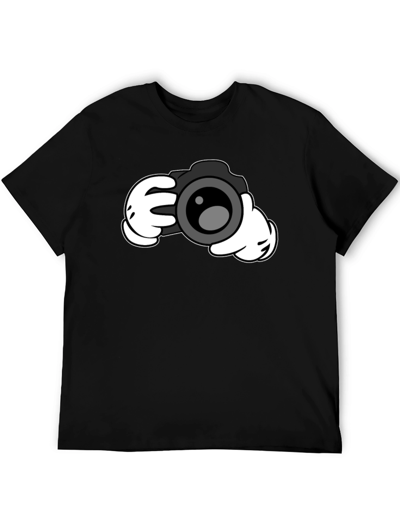 Cartoon Camera Hands Graphic T-Shirt