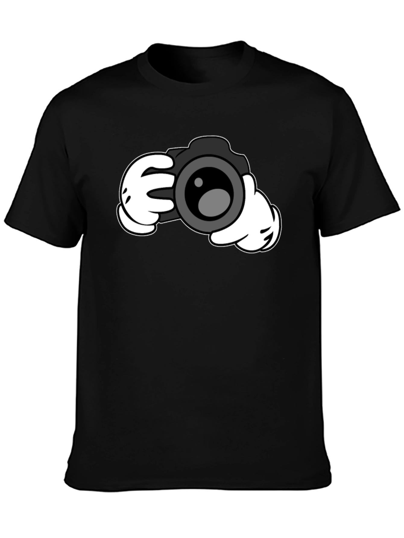 Cartoon Camera Hands Graphic T-Shirt