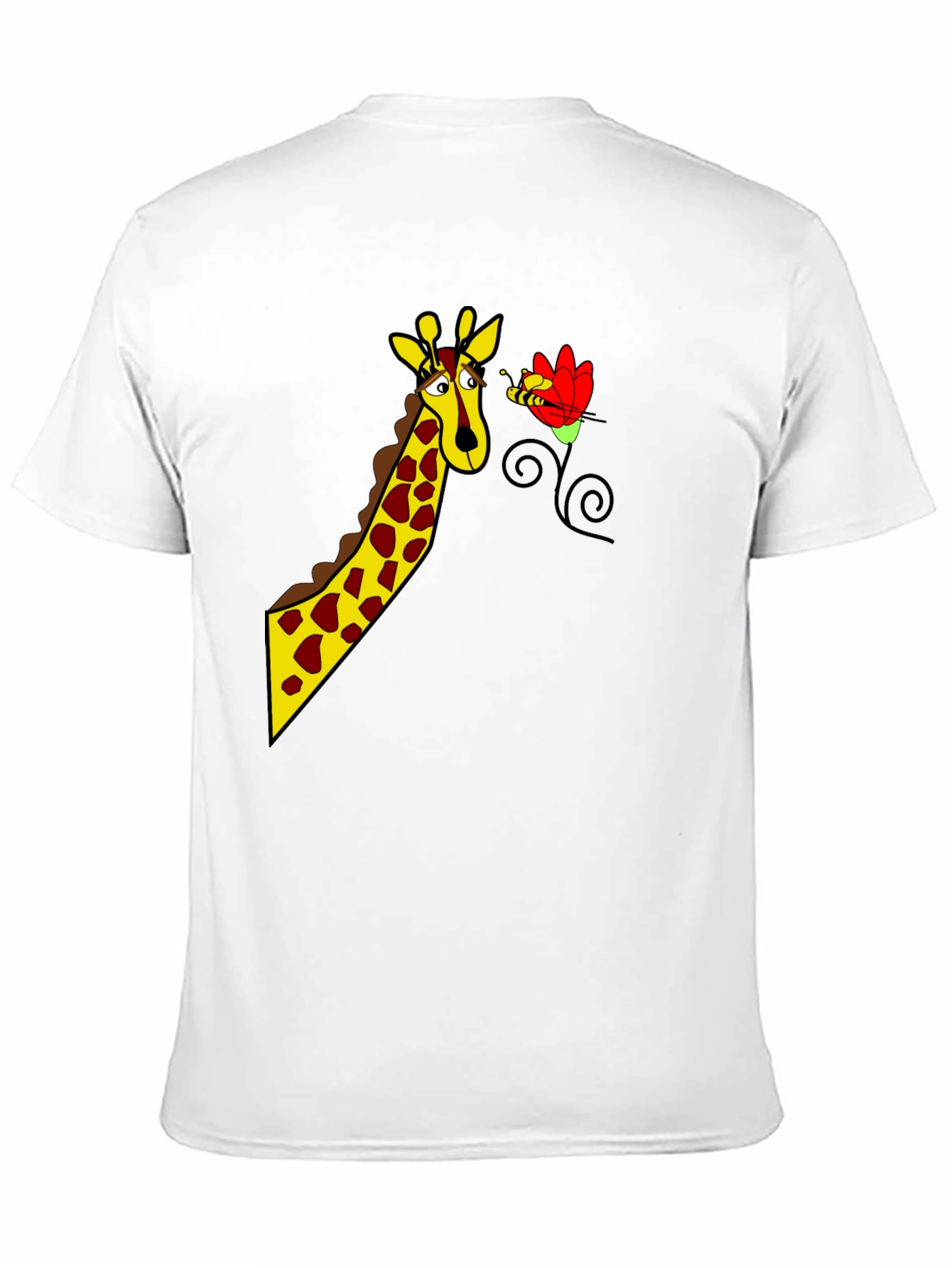 Giraffe & Bee Graphic Tee - Black