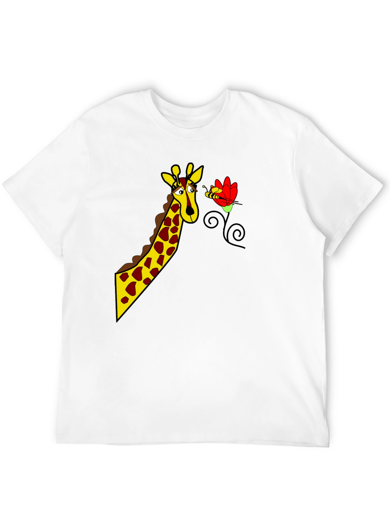 Giraffe & Bee Graphic Tee - Black