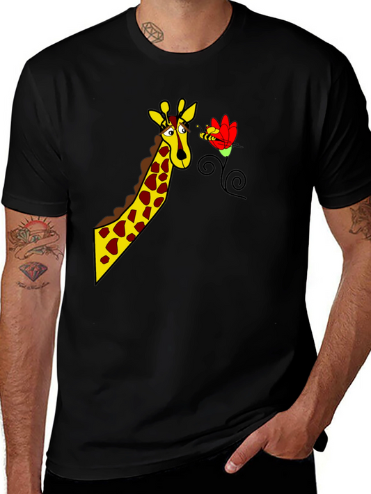 Giraffe & Bee Graphic Tee - Black