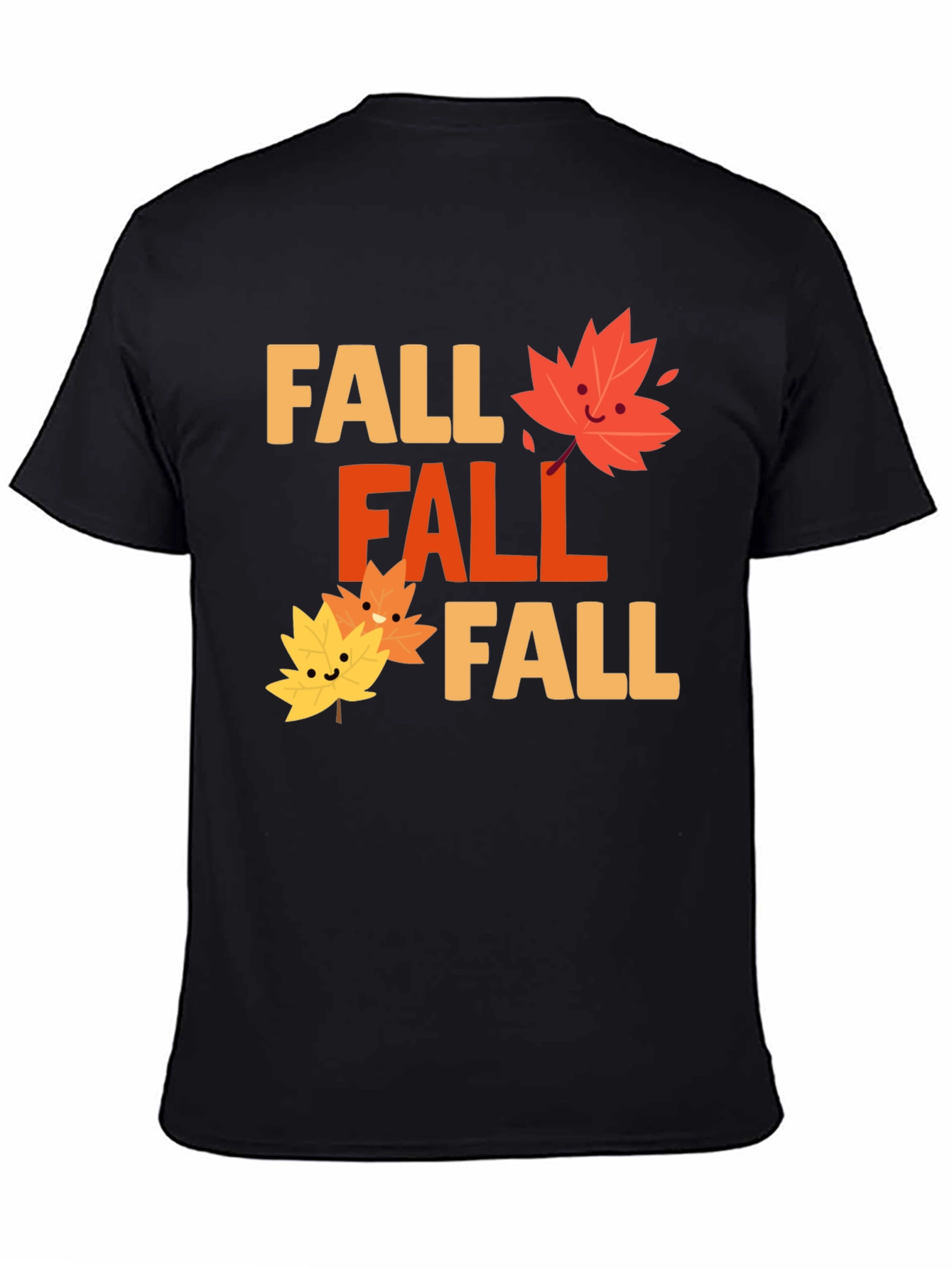 Festive Fall Graphic Tee - Black Cotton Blend Shirt