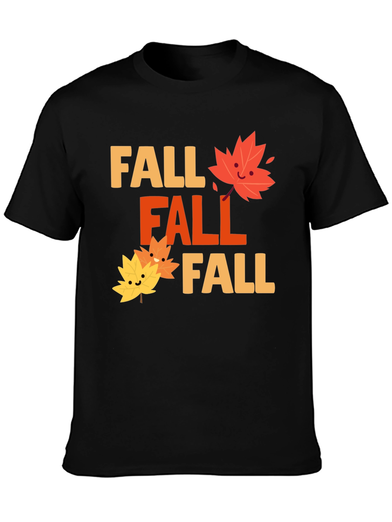 Festive Fall Graphic Tee - Black Cotton Blend Shirt