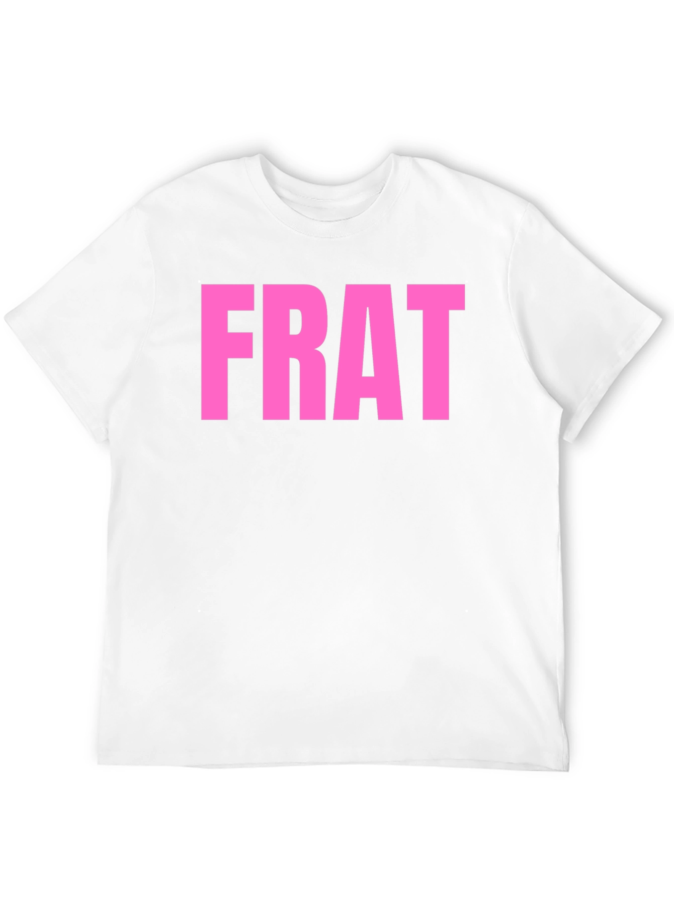 FRAT Graphic Tee - Bold Pink Lettering on Black