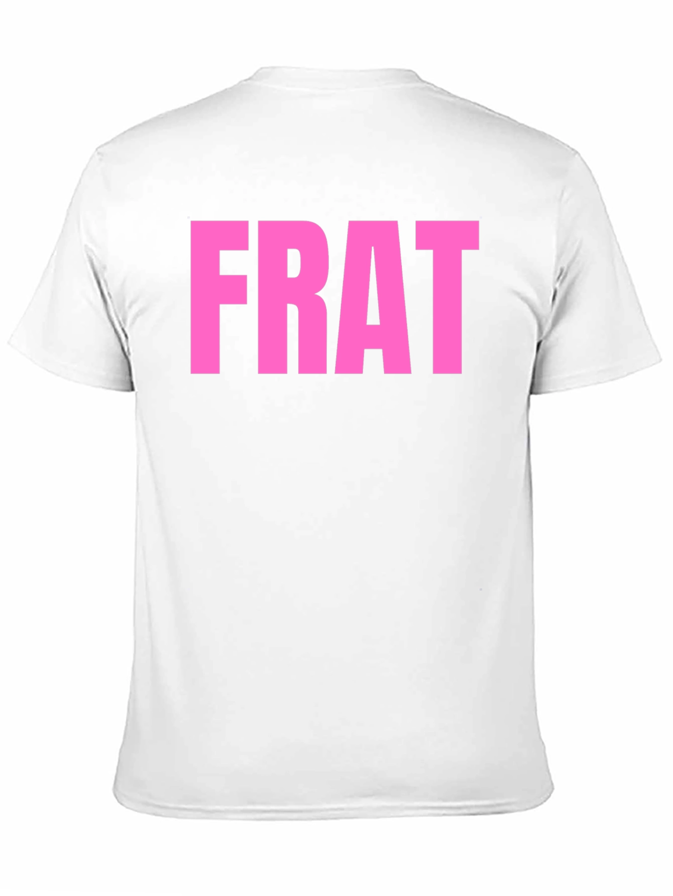 FRAT Graphic Tee - Bold Pink Lettering on Black